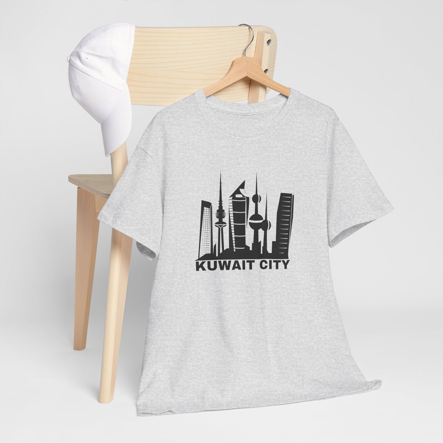 Kuwait City Graphic Unisex Heavy Cotton Tee - Urban Skyline Shirt - 12262
