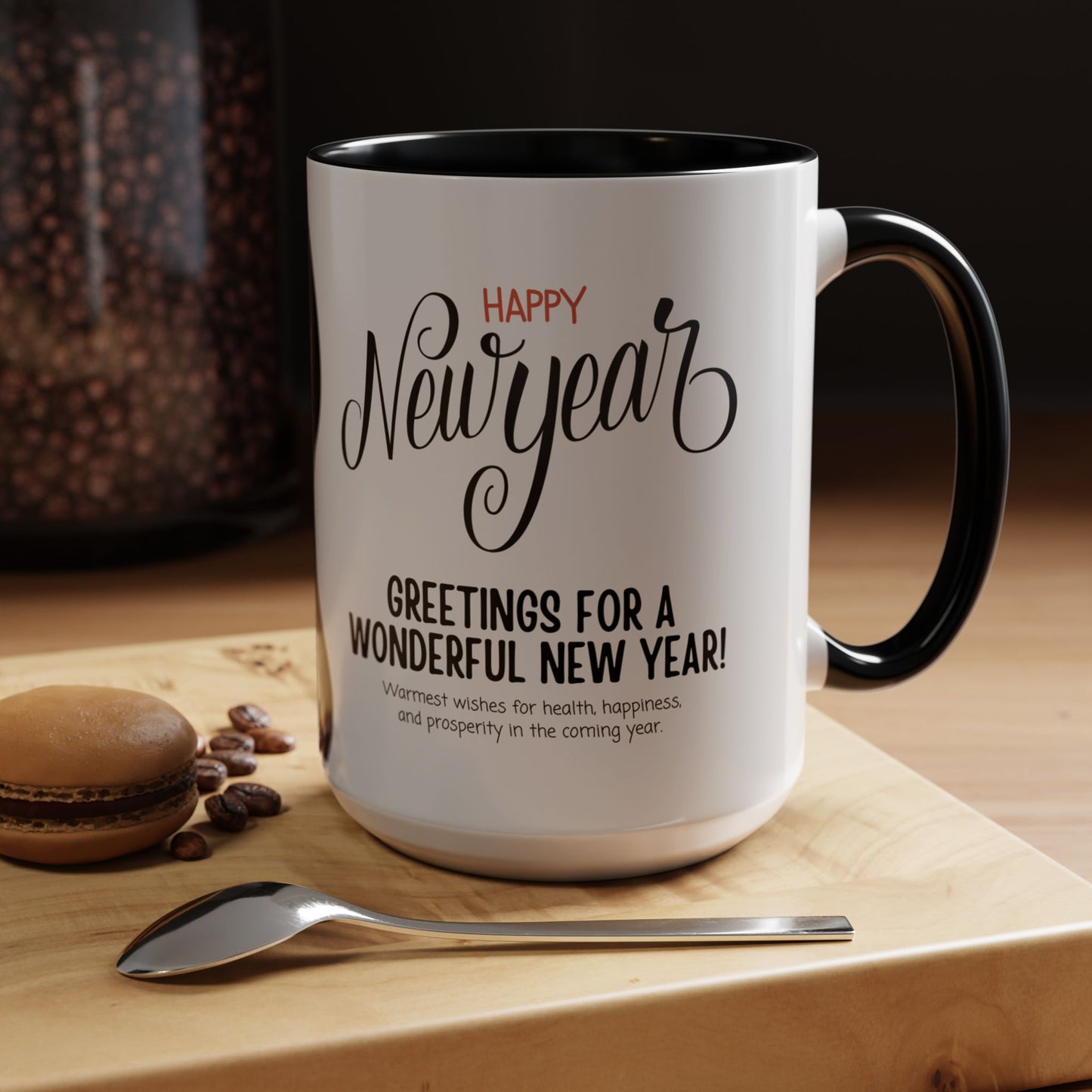 Happy New Year - Accent Coffee Mug (11, 15oz) - 10891