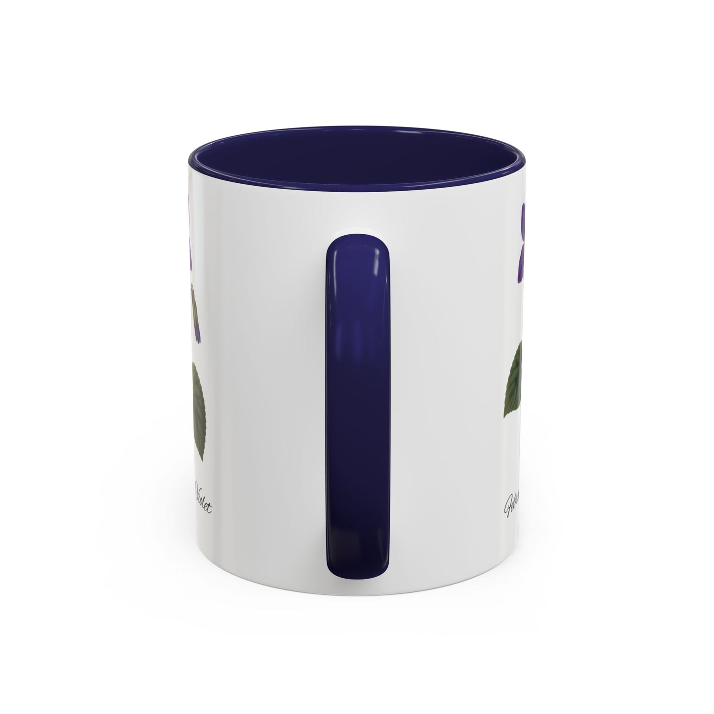 February Birth Flower Violet Mug – Personalized Name Coffee Cup - 14695