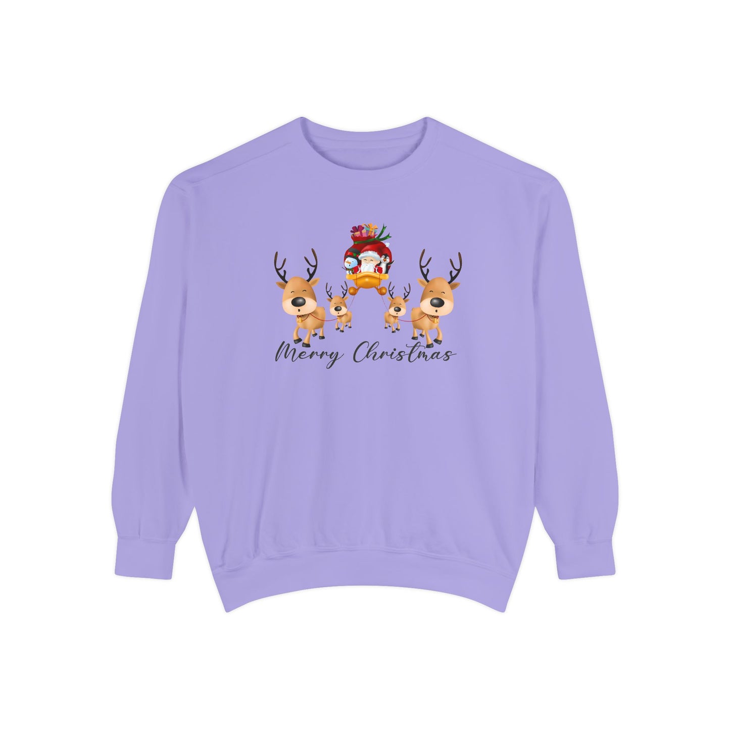 Reindeers - Unisex Garment-Dyed Sweatshirt - 10010