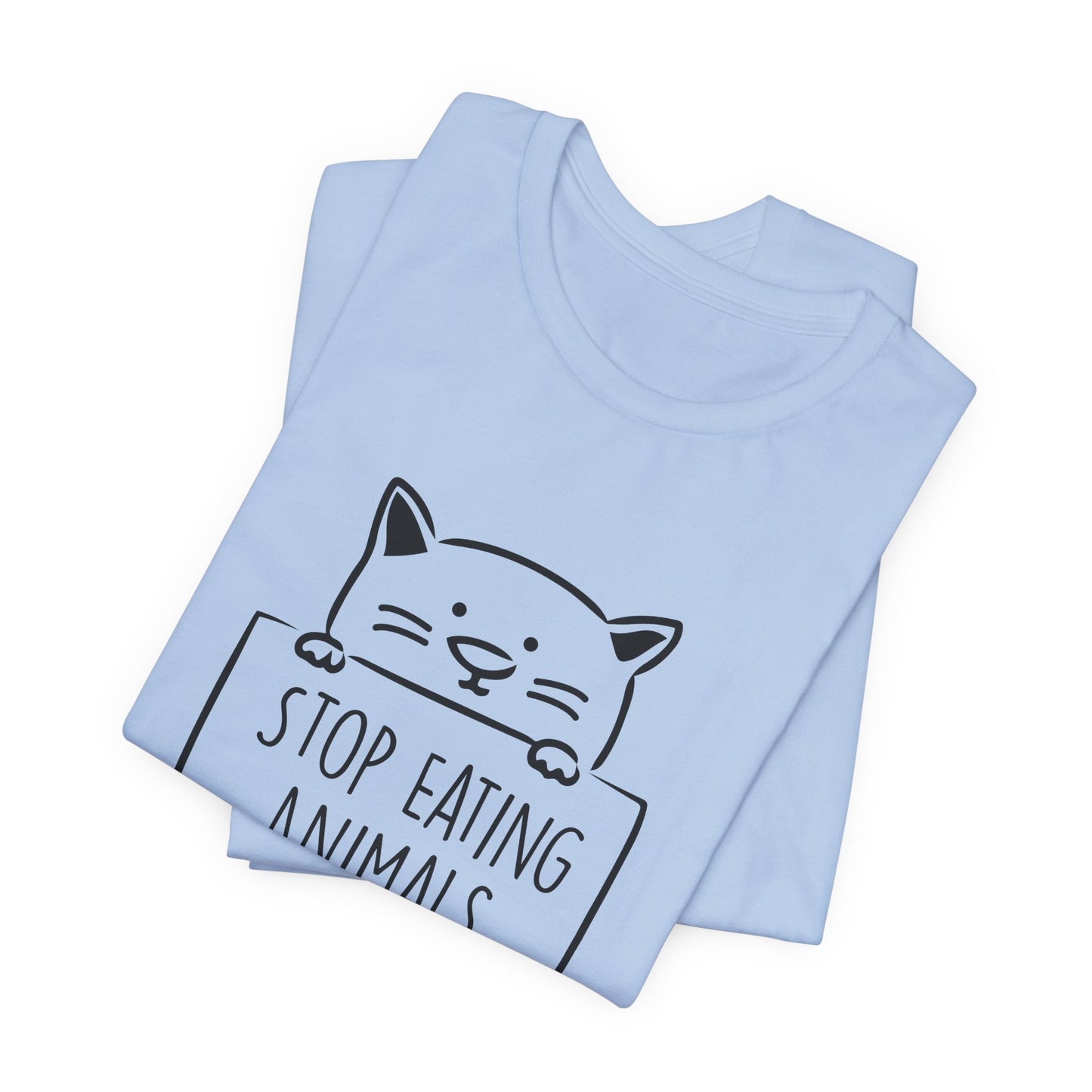 Vegan: Stop Eating Animals - Unisex Jersey Short Sleeve Tee