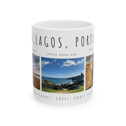 Hello, Lagos, Portugal Scenic Ceramic Mug - Perfect for Coffee Lovers - 12100
