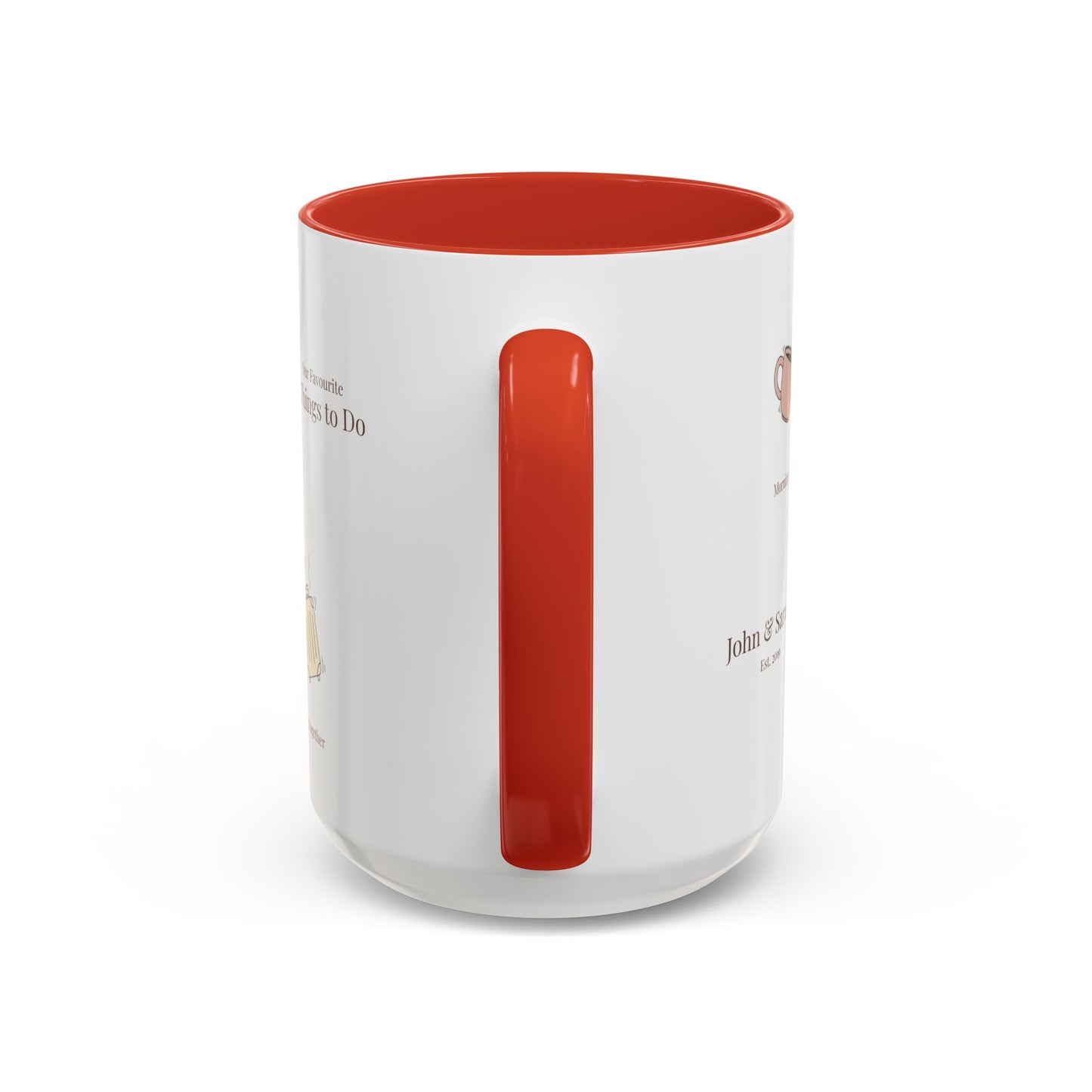 Our Favorite Things to Do Valentine’s Mug – Cozy Couples Illustrated Accent Coffee Mug - 14702