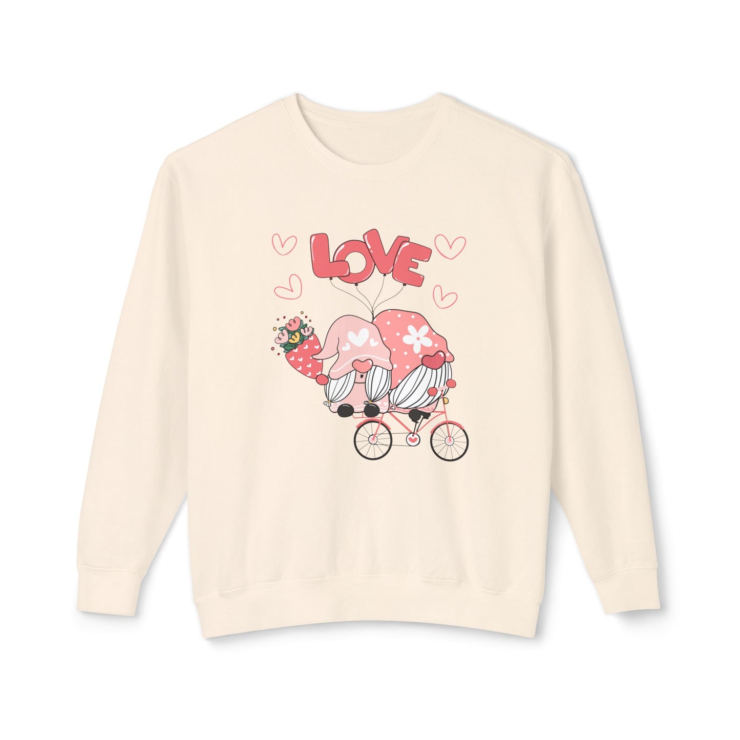 Gnome Couple, Love - Unisex Lightweight Crewneck Sweatshirt - 11027