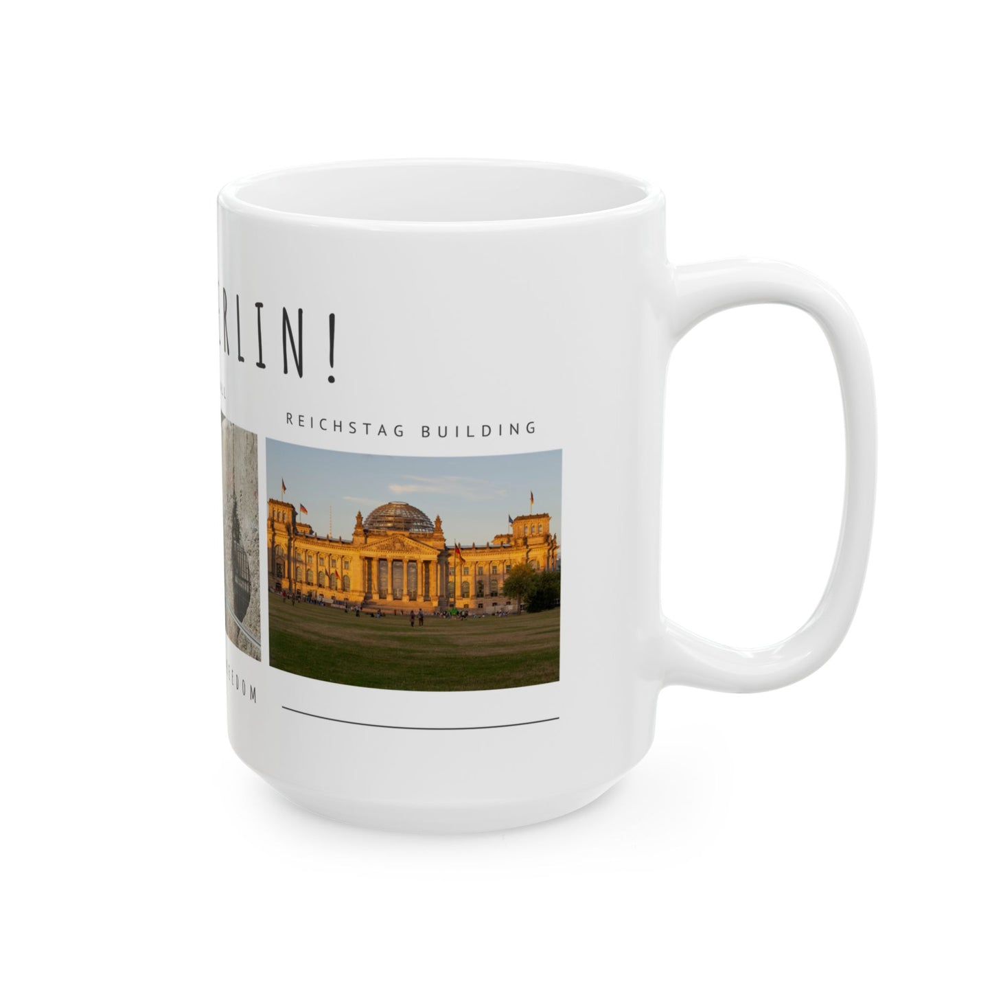 Hello Berlin! Ceramic Travel Mug with Cityscape Design - Perfect Gift for Travelers and History Lovers - 12015