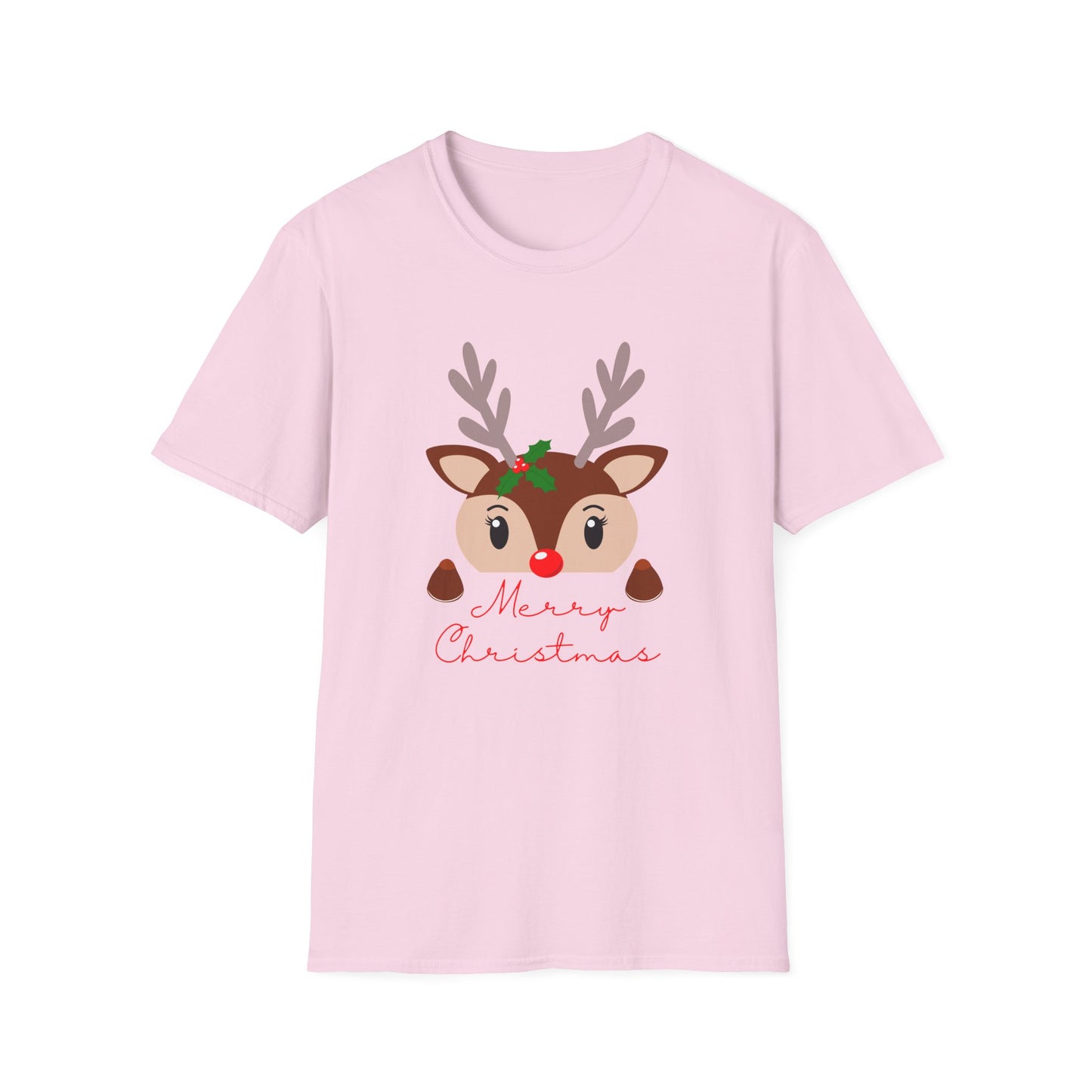 Reindeer, Merry Christmas - Unisex Softstyle T-Shirt