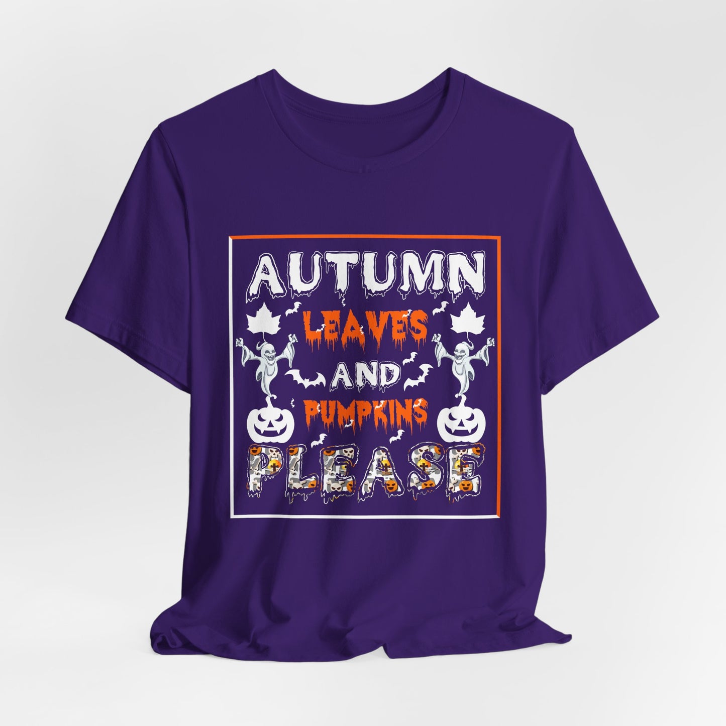 Halloween: Autumn Leaves & Pumpkins Please - Unisex Jersey Short Sleeve Tee - 12656