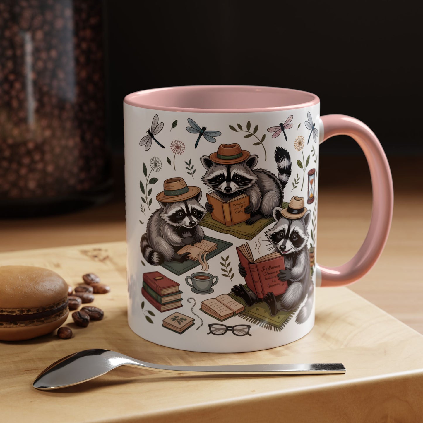 Raccoons Love Books Mug – Cute Reading Coffee Mug Gift for Book Lovers (11oz / 15oz) - 14801