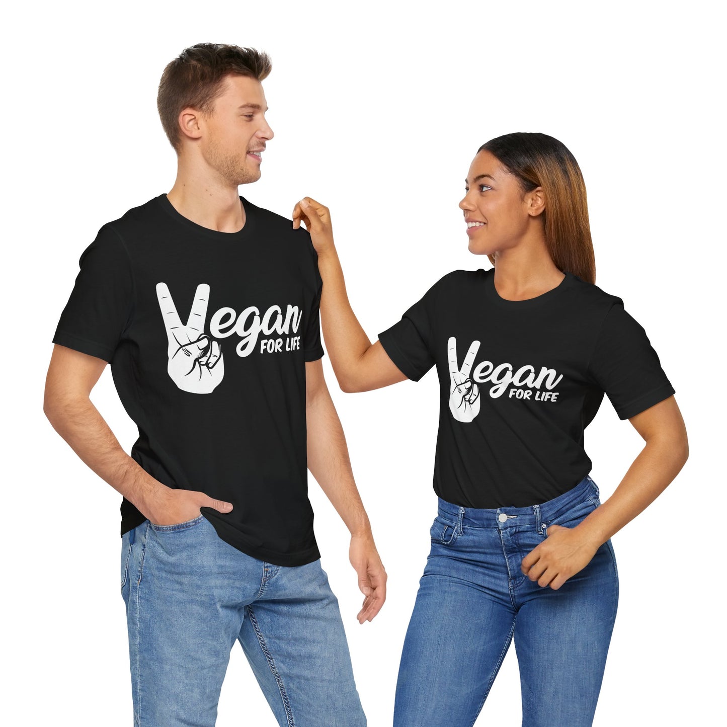 Vegan For Life - Unisex Jersey Short Sleeve Tee - 12381