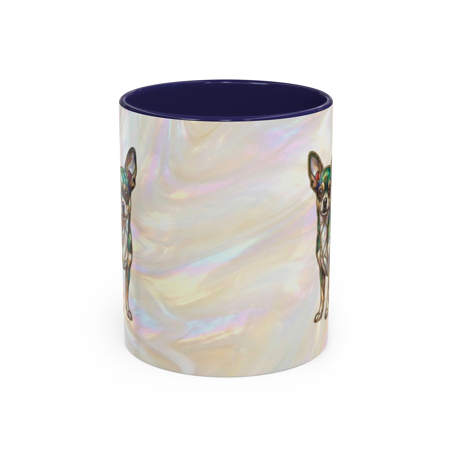 Chihuahua Accent Coffee Mug -Stained Glass Style (11/15oz) - 14625