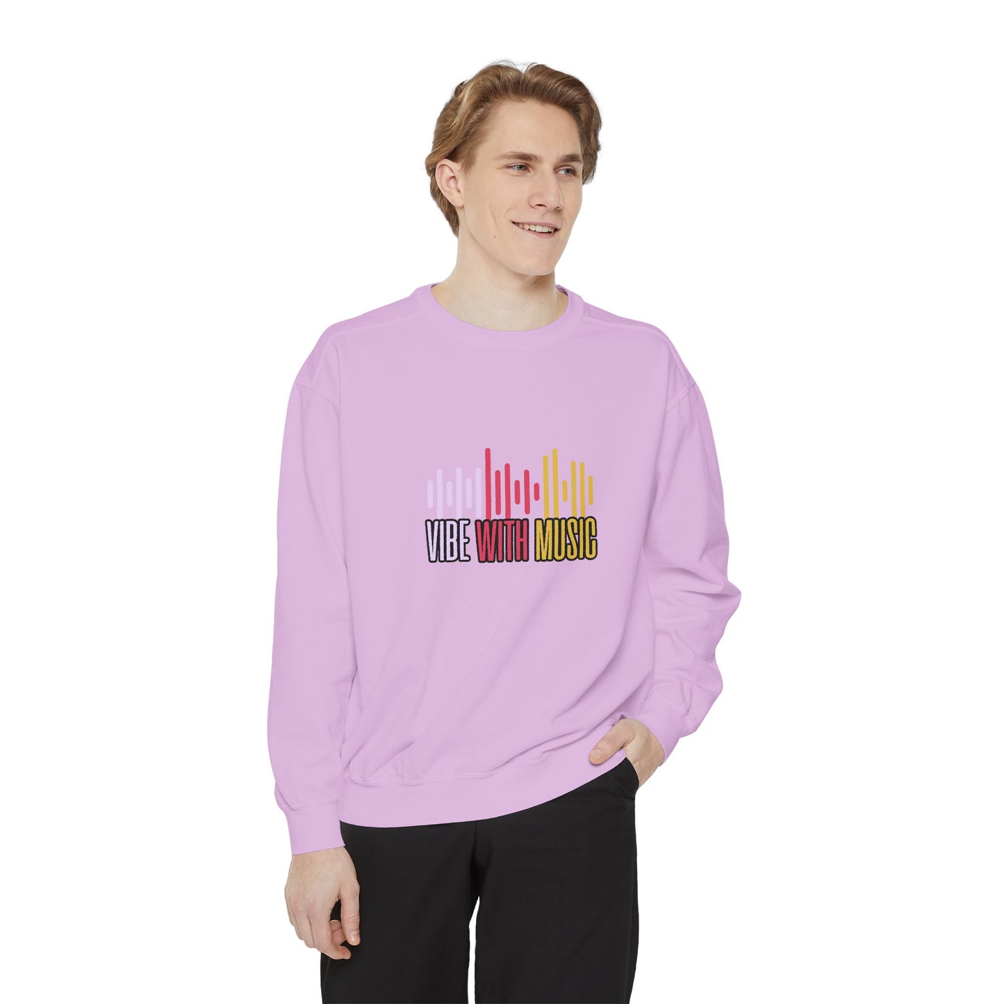 Vibe with Music - Unisex Garment-Dyed Sweatshirt - 10624