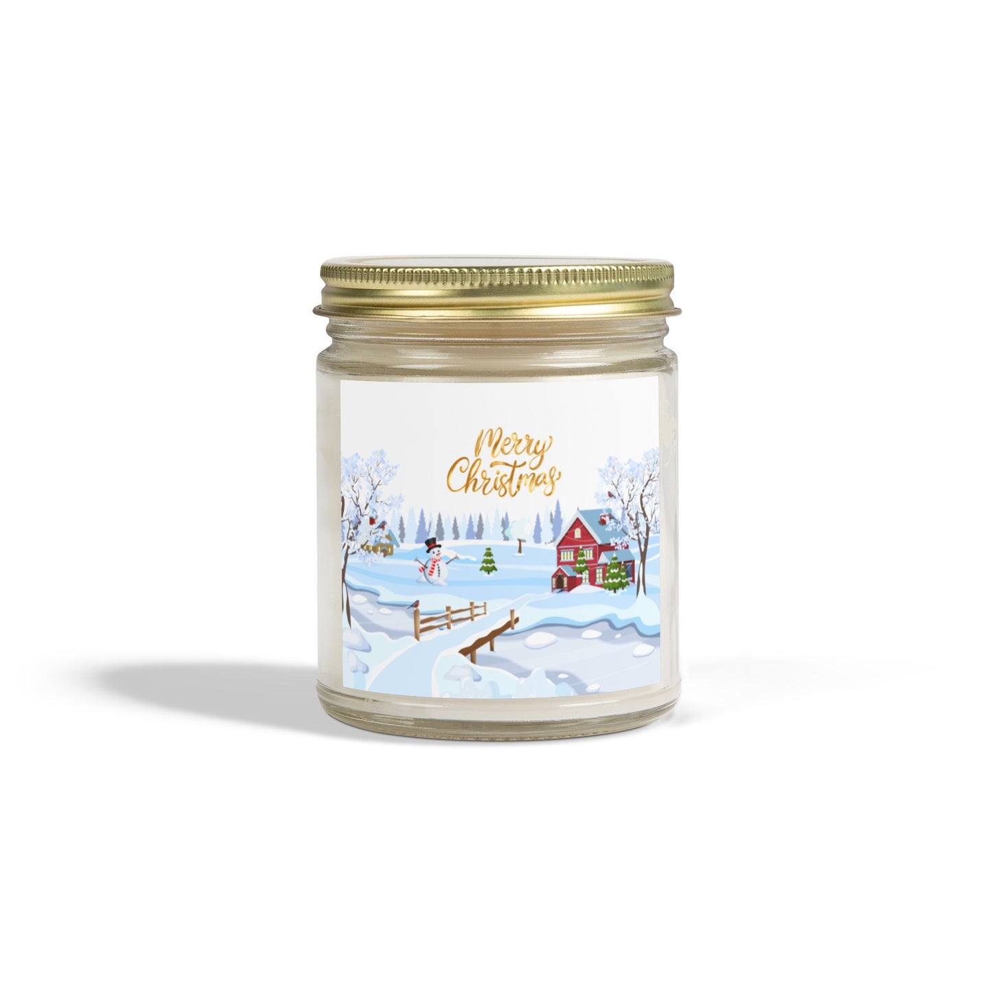 Merry Christmas - Scented Candles, Coconut Apricot Wax (4oz, 9oz) - 10233