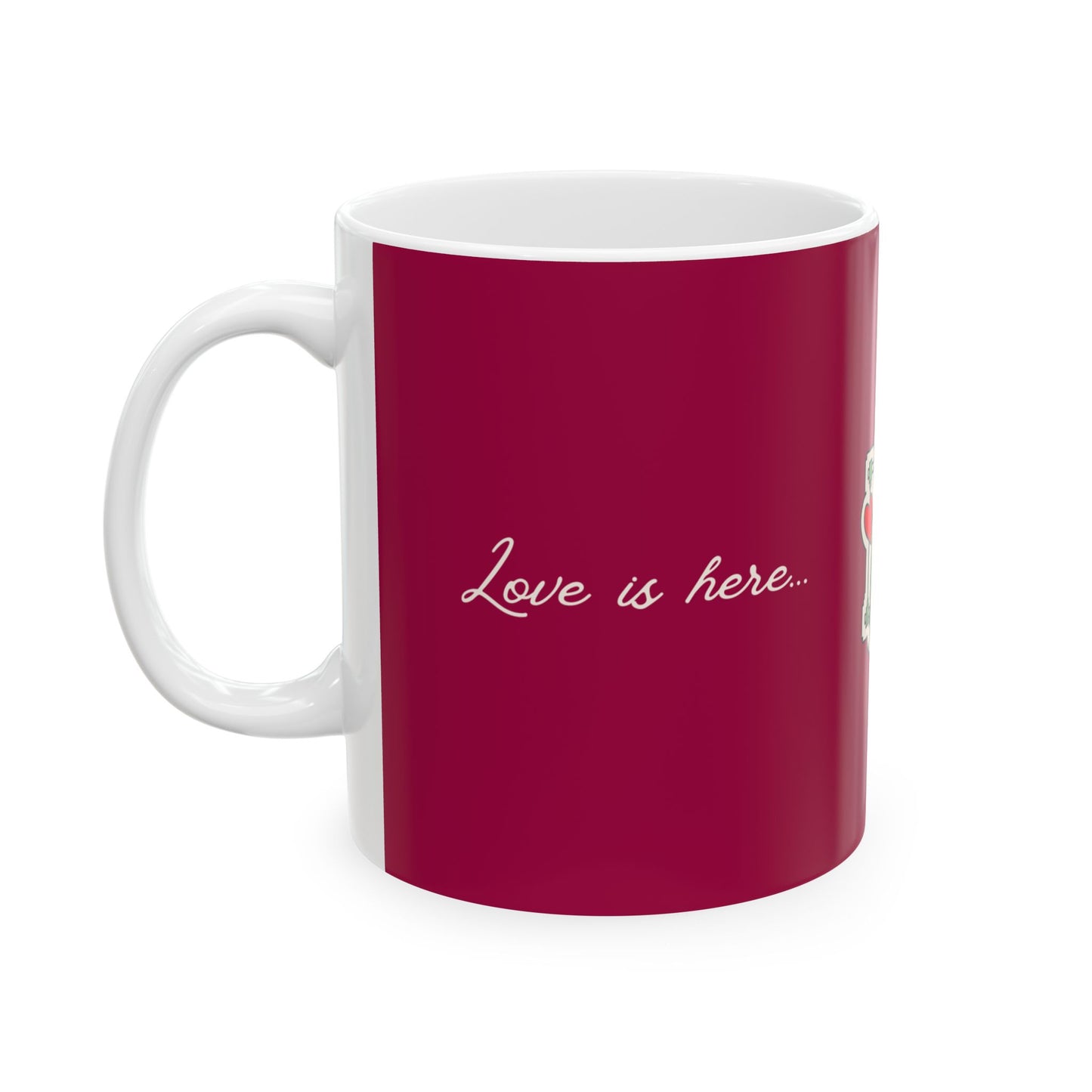 Birds, Love is Here.. With You - Ceramic Mug, (11oz, 15oz) - 11089