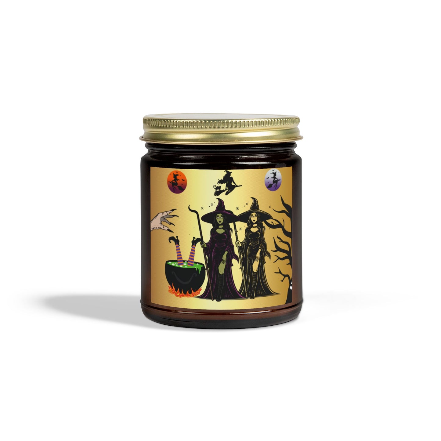 Halloween Witches - Scented Coconut Apricot Candles (4oz, 9oz) - 14097