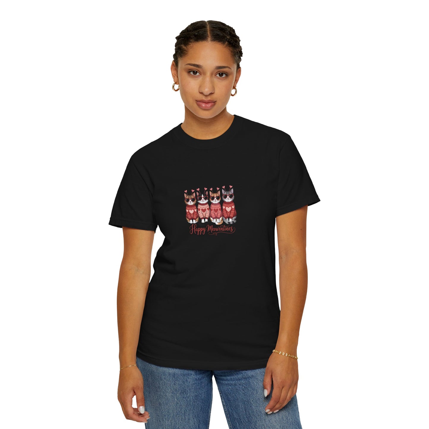 Happy Meowentine’s Cat T-Shirt – Valentine Gift for Cat Lovers - 14742