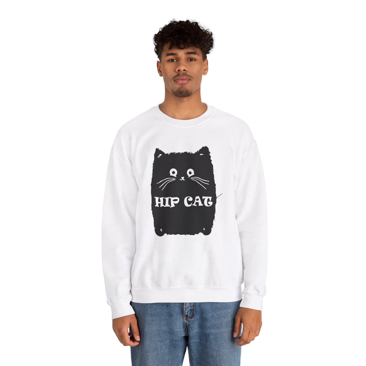 Hip Cat - Unisex Heavy Blend™ Crewneck Sweatshirt