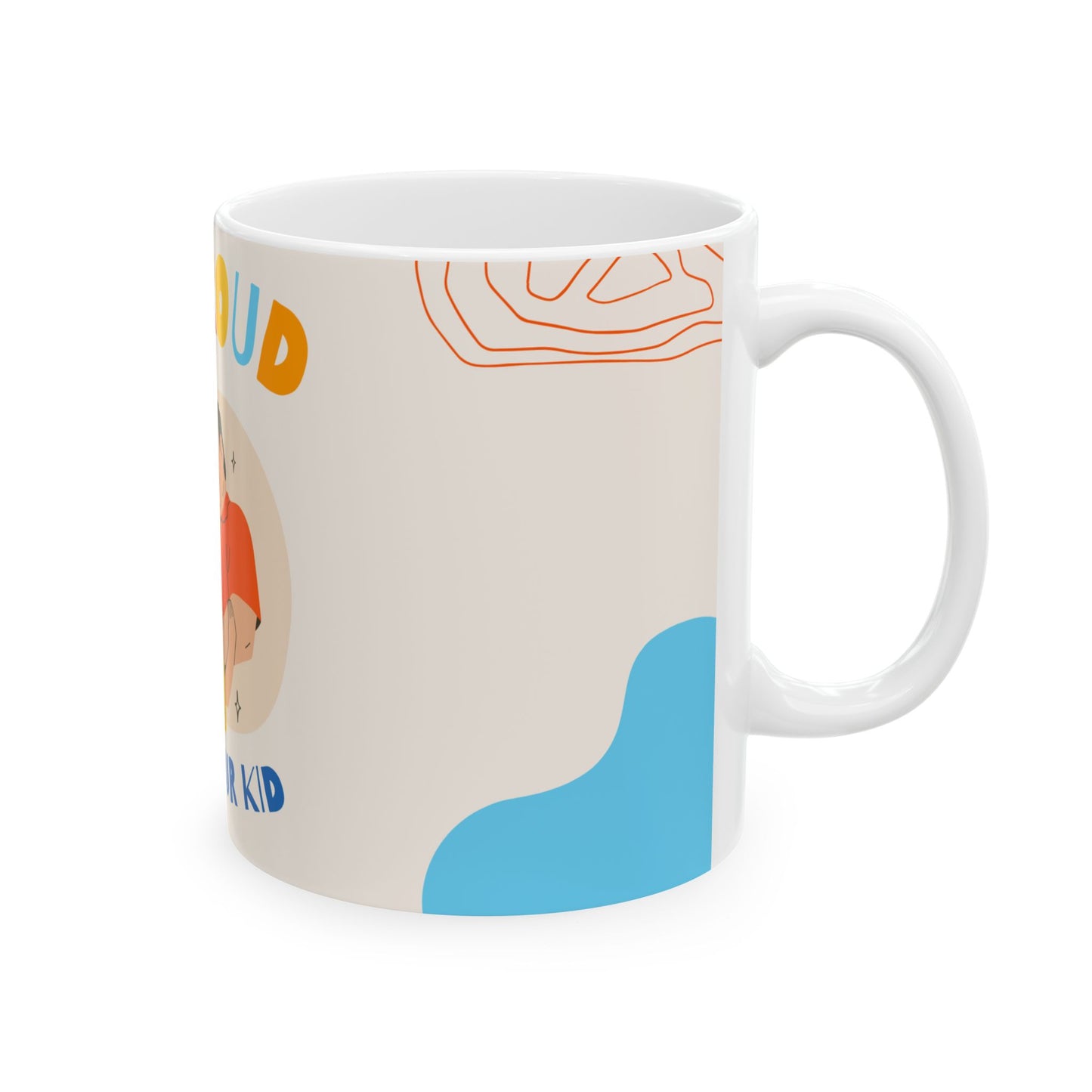 Proud Parent Ceramic Mug, Family Gift, Coffee Cup for Parents, Personalized Parent Mug, Mom Dad Kid Gift - 14053