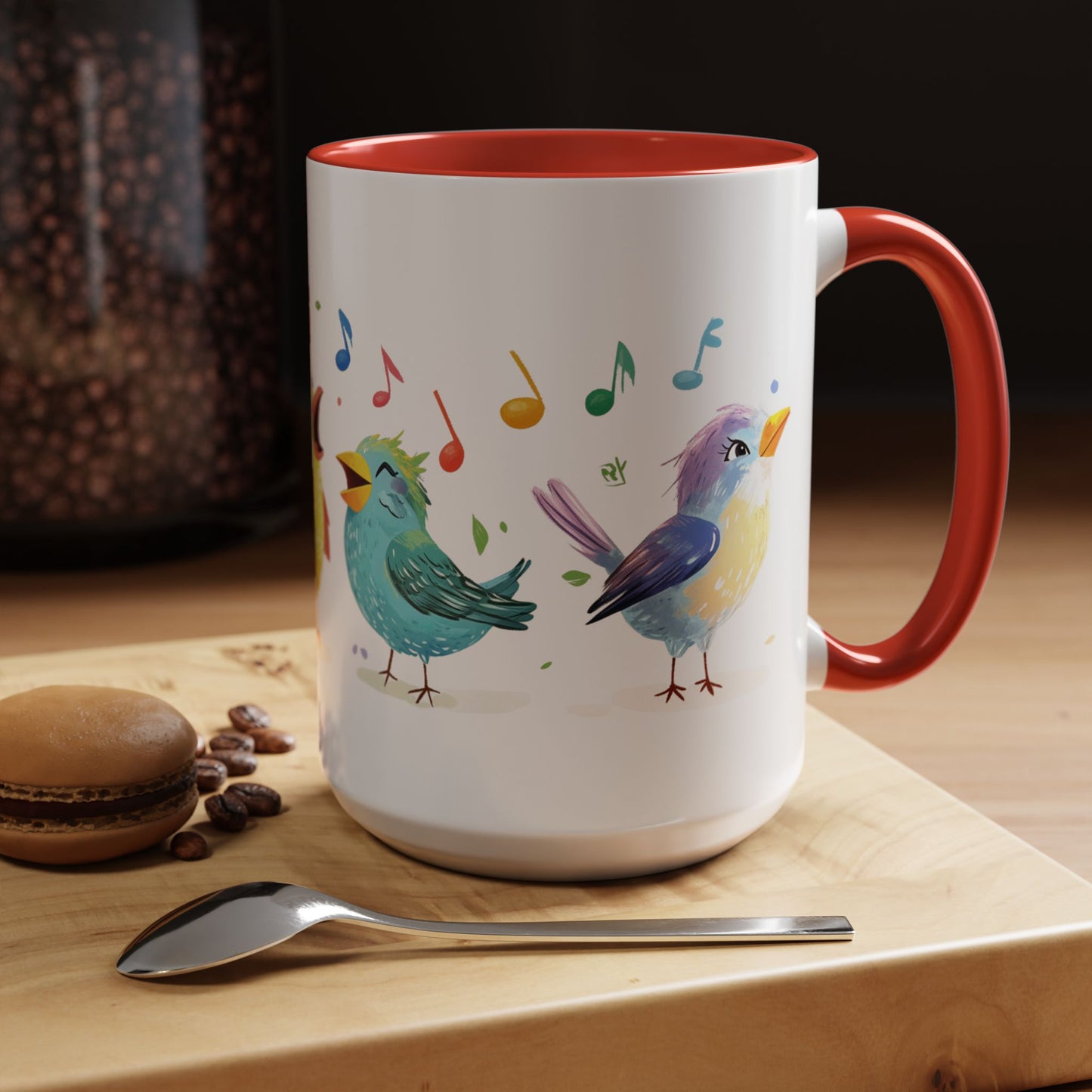 Colorful Birds - Accent Coffee Mug (11, 15oz)