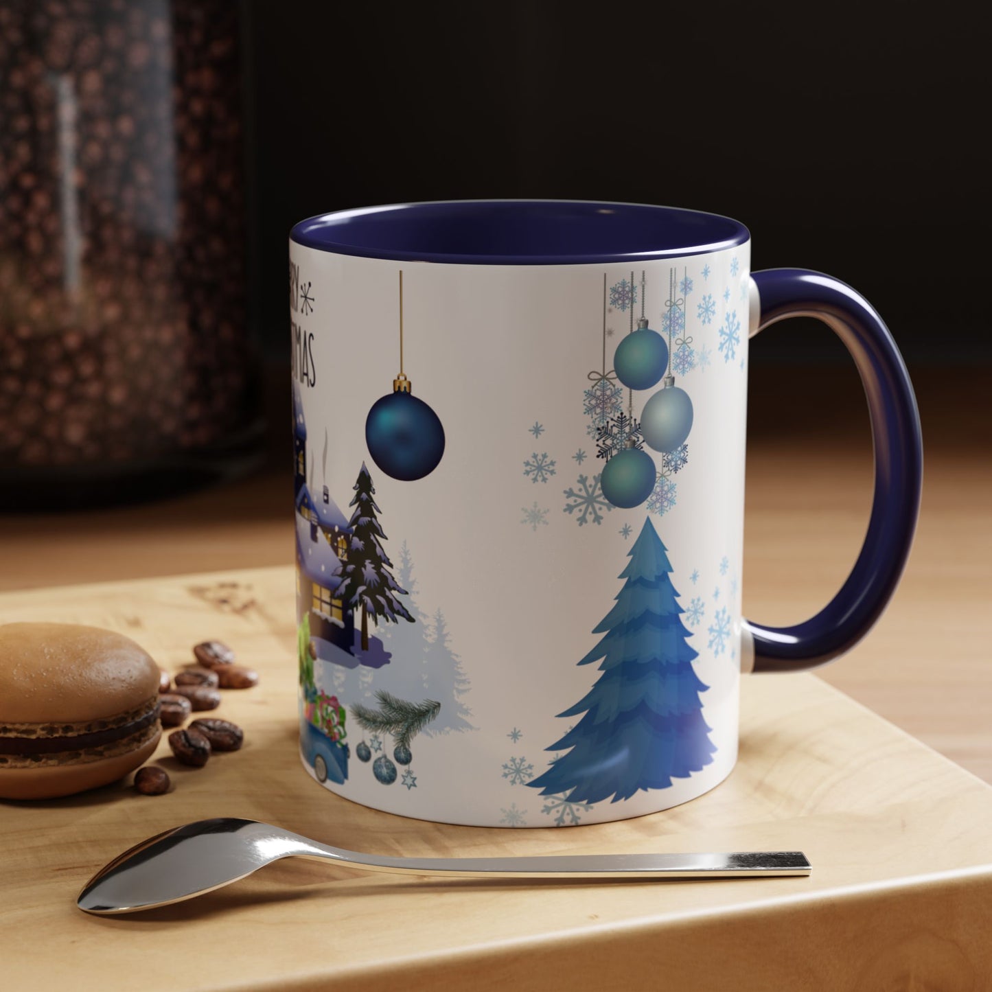 Blue Christmas - Accent Coffee Mug (11, 15oz)