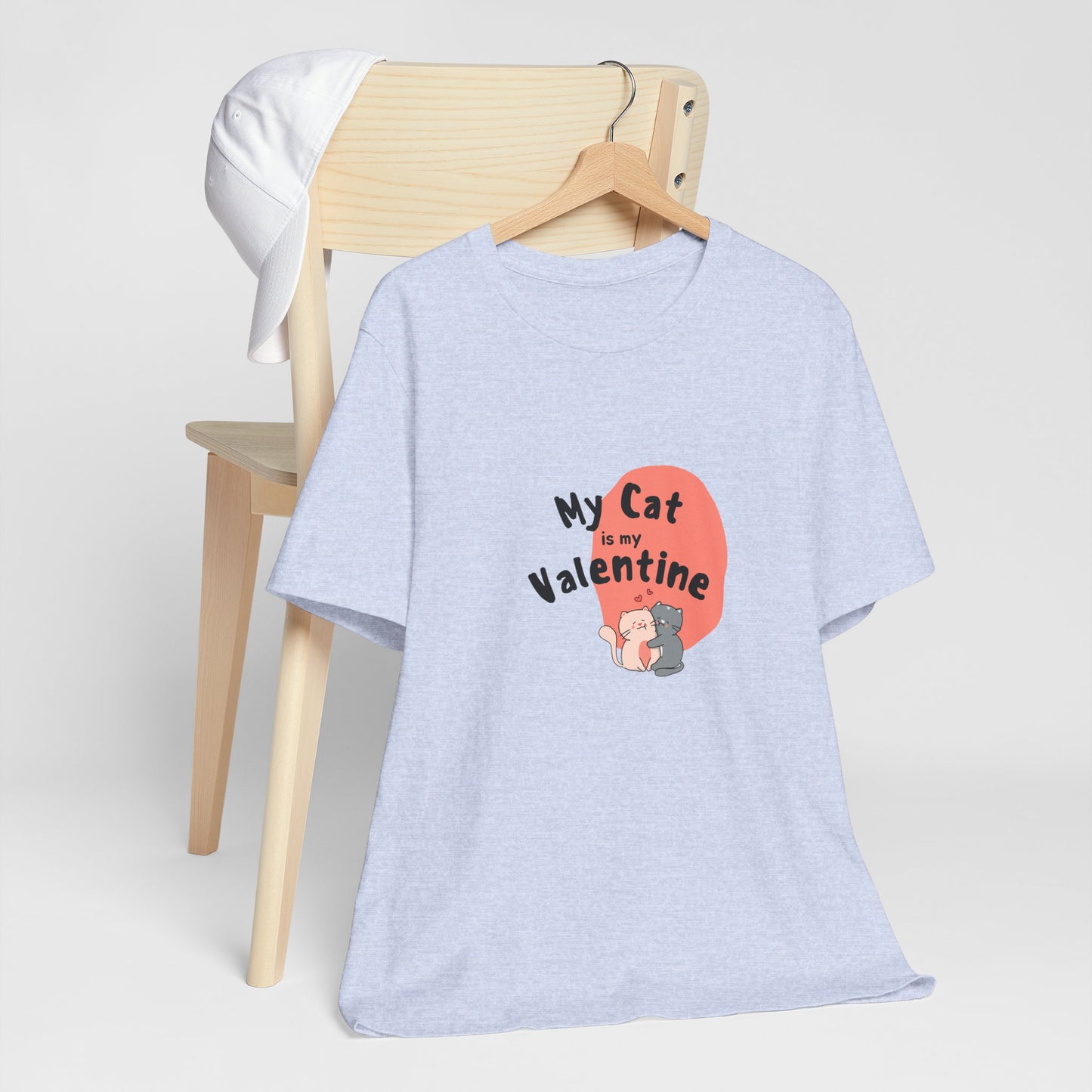 My Cat is My Valentine - Unisex Jersey Short Sleeve Tee - 11442