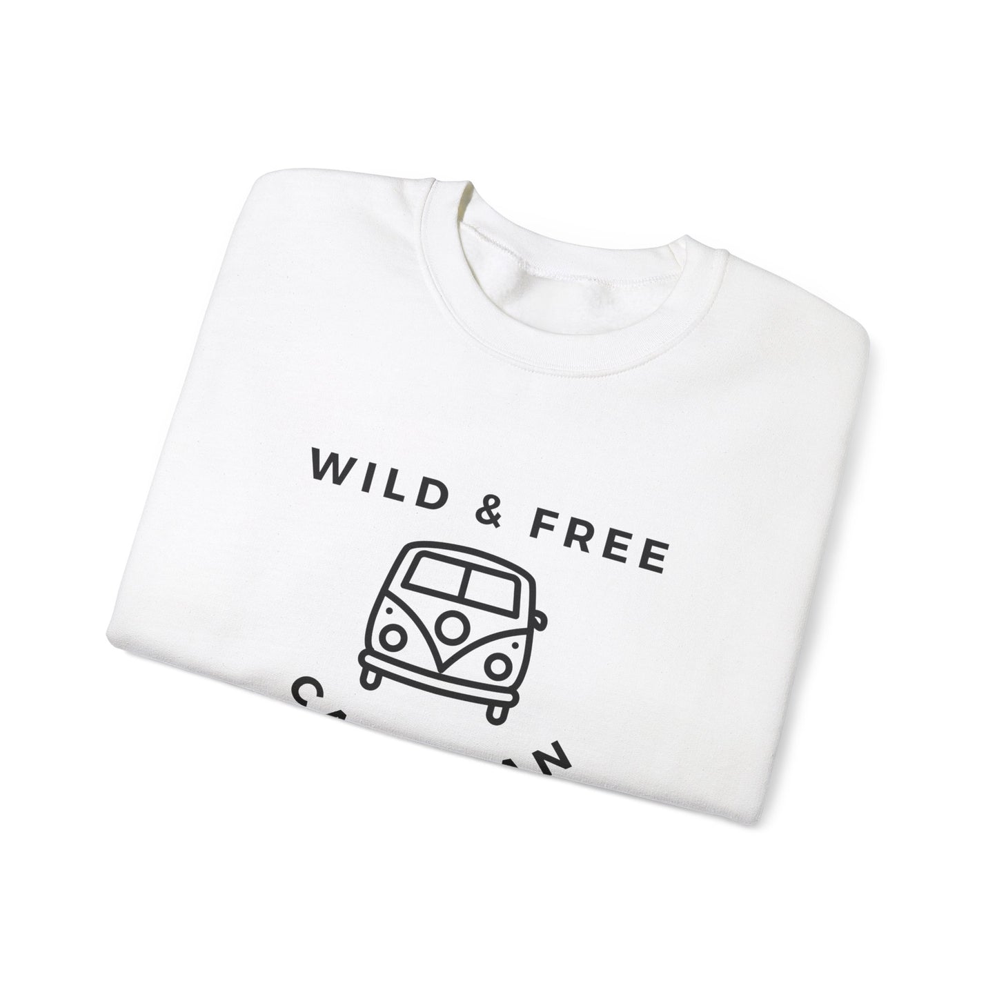 Wild & Free, Camp Van - Unisex Heavy Blend™ Crewneck Sweatshirt - 10741