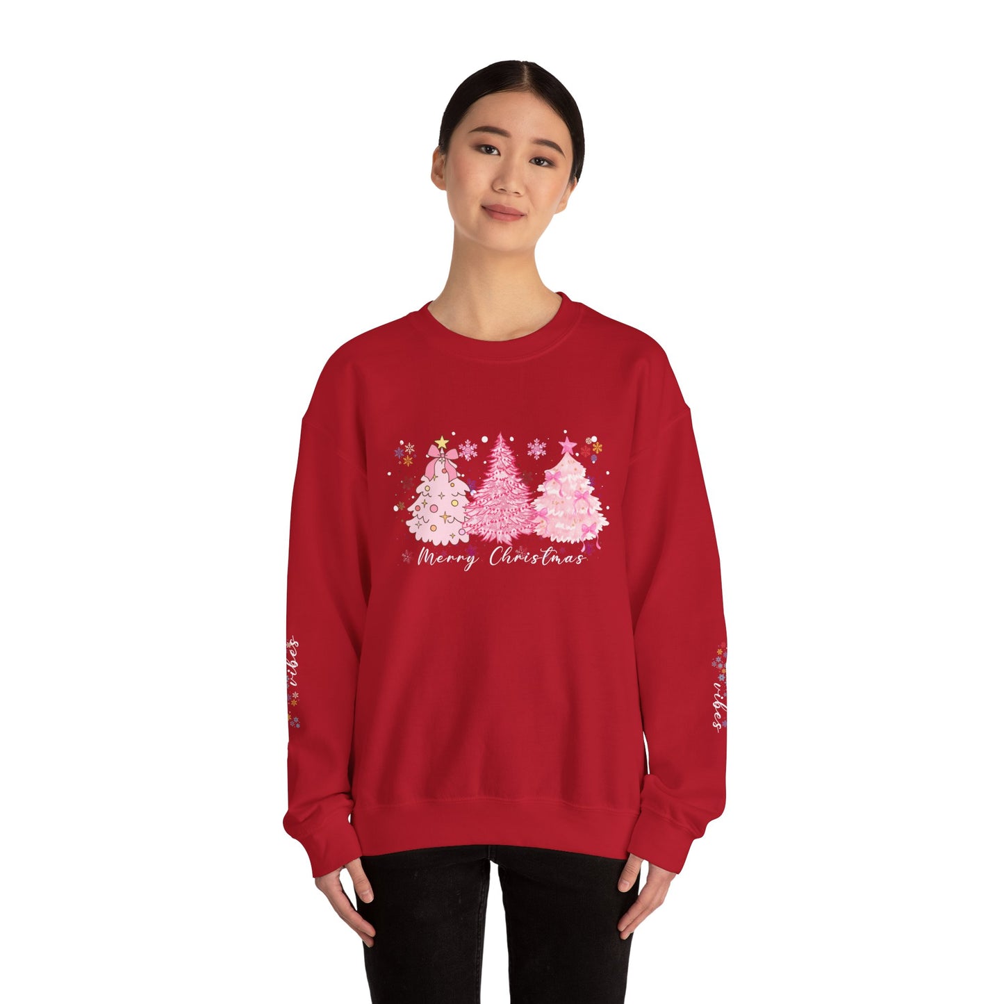 Pink Christmas Trees - Unisex Heavy Blend™ Crewneck Sweatshirt - 10334