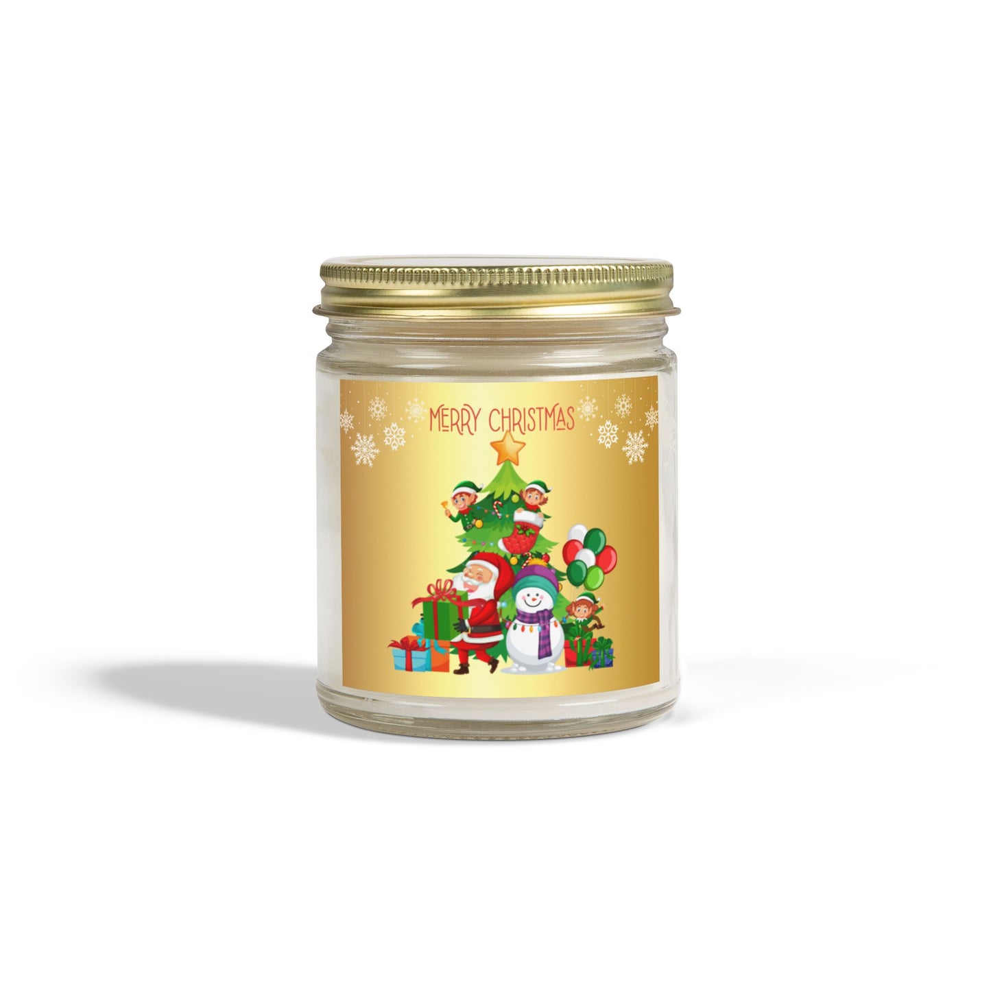 Merry Christmas - Scented Candles, Coconut Apricot Wax (4oz, 9oz)