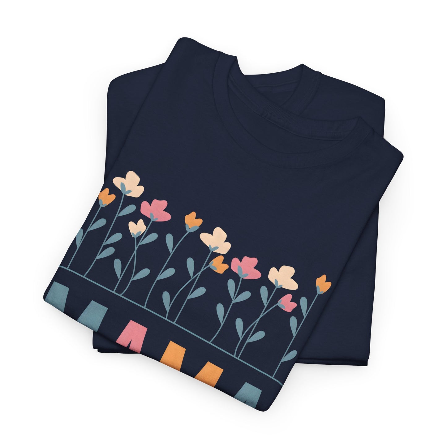 Mama Floral T-Shirt — Colorful Spring Flowers "MAMA" Tee for Mothers' Day - 14876
