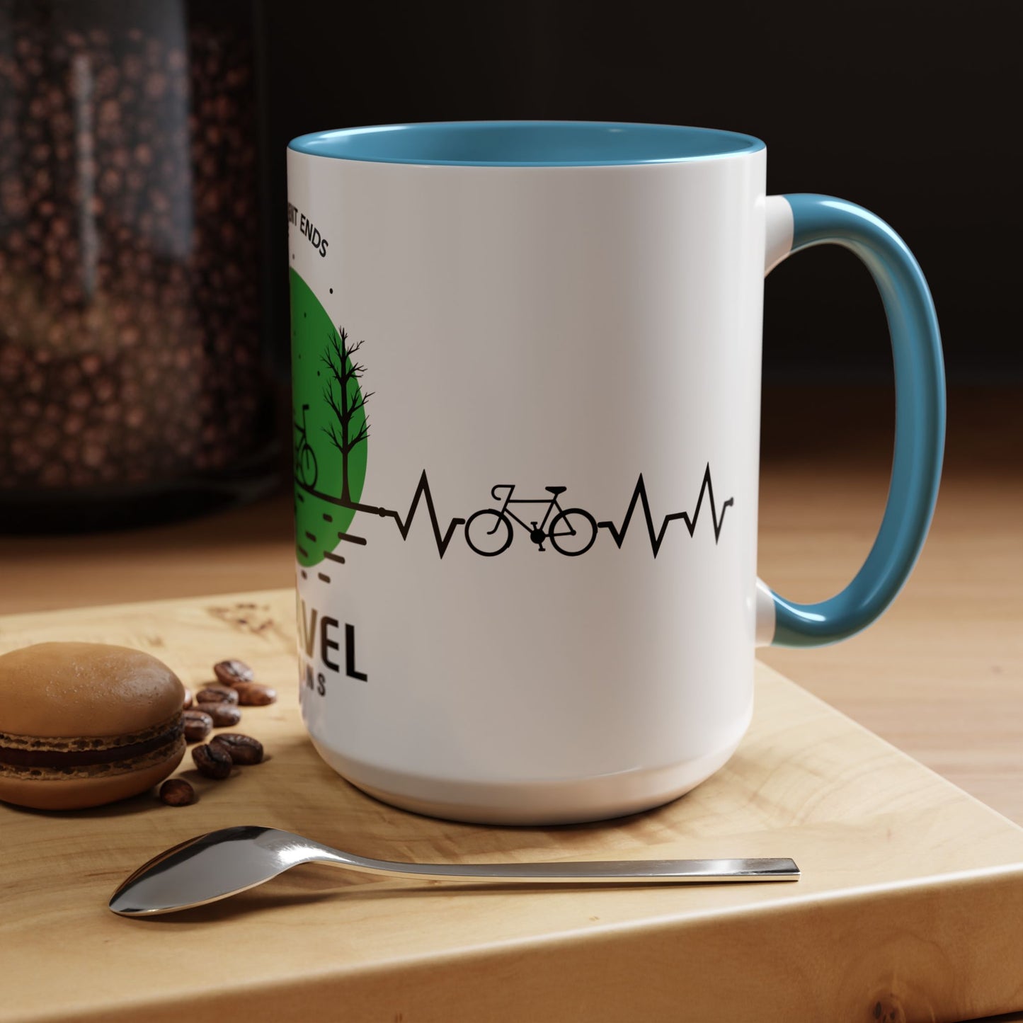 Pavements Ends, Gravel Begins - Accent Coffee Mug (11, 15oz)