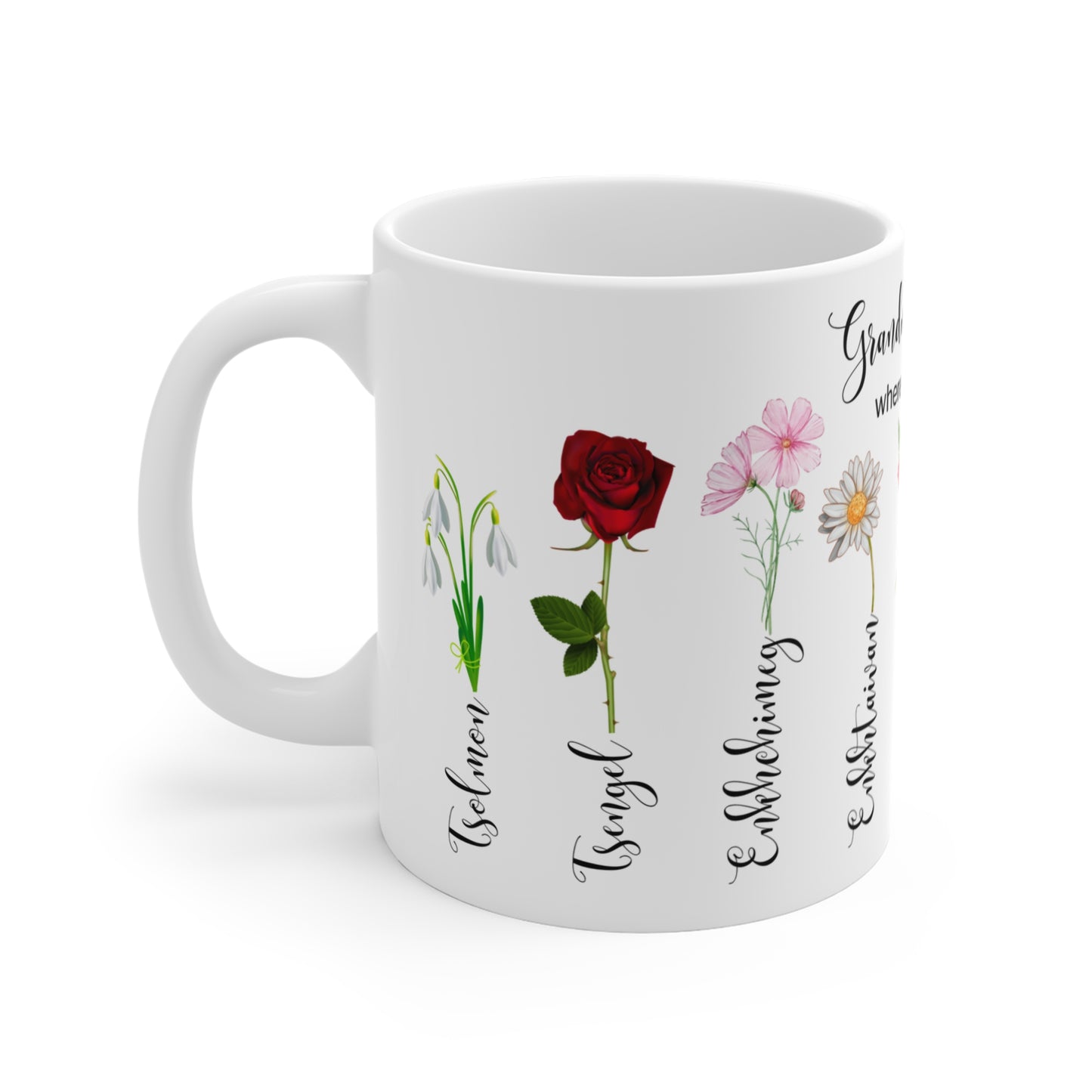 Grandma's Garden Where Love Blooms" Customizable - Mug 11oz