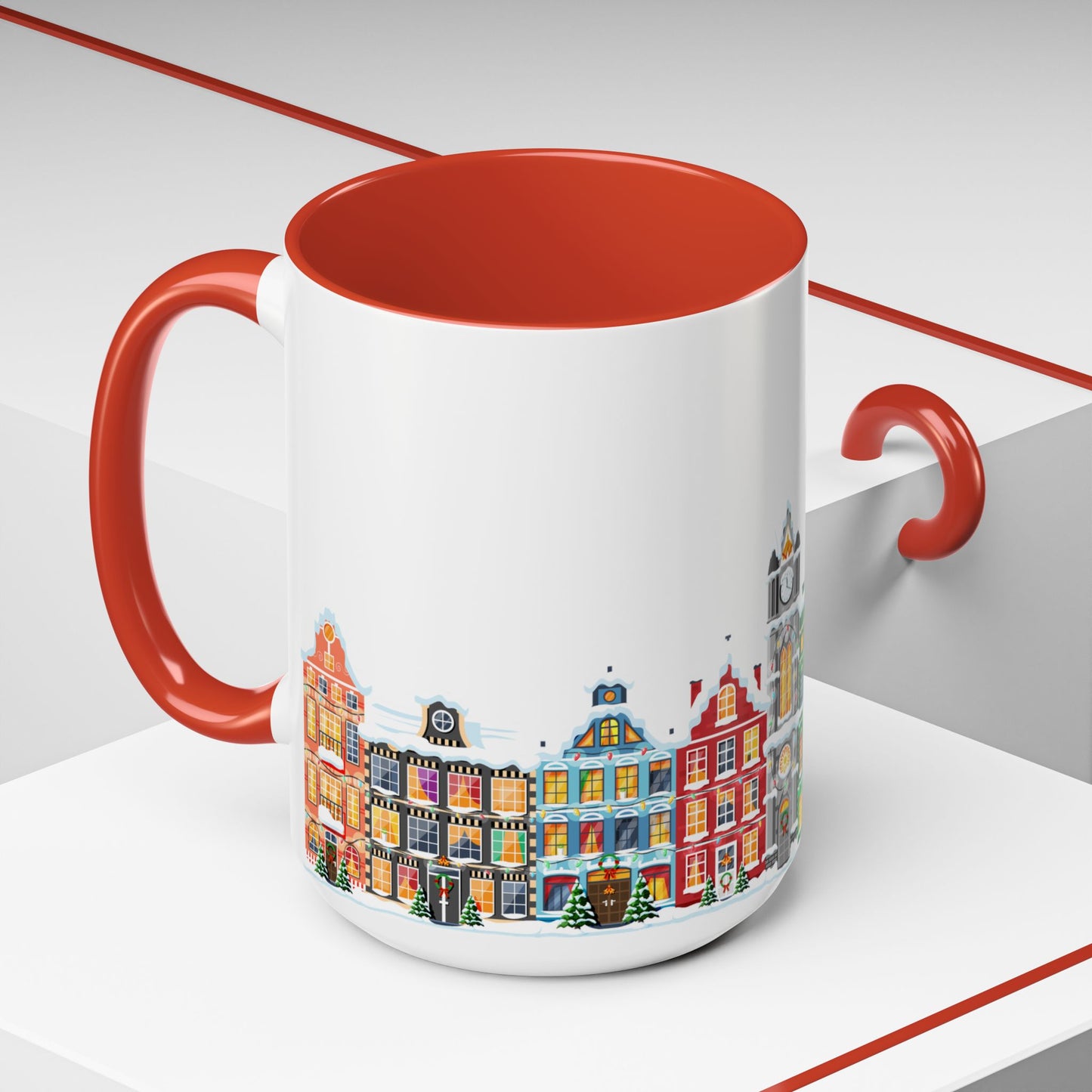 Christmas Houses - Accent Coffee Mug (11, 15oz) - 10438