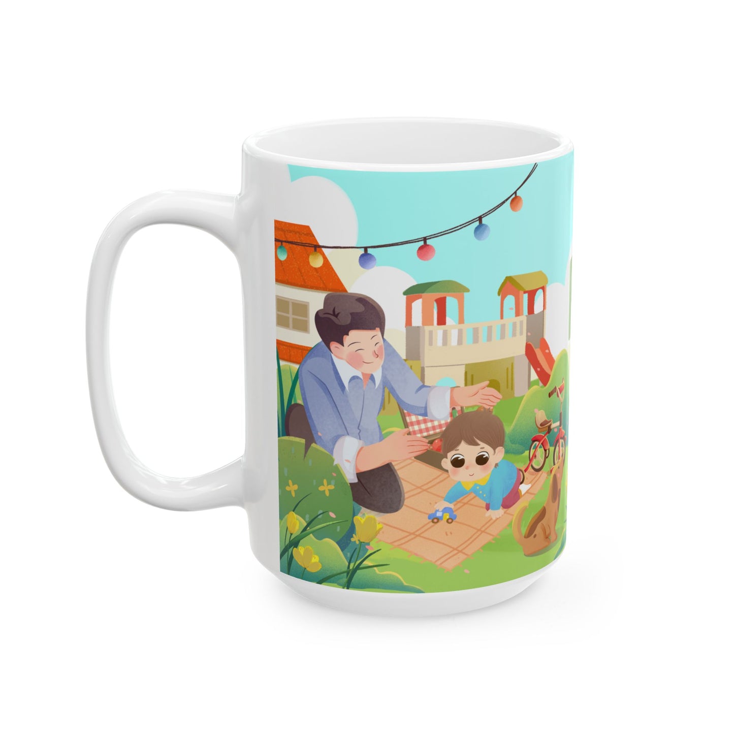 Happy Father’s Day Ceramic Mug - Celebrate Dad, Gift for Him, Father's Day Mug, Funny Dad Gifts, Unique Coffee Cup - 14066