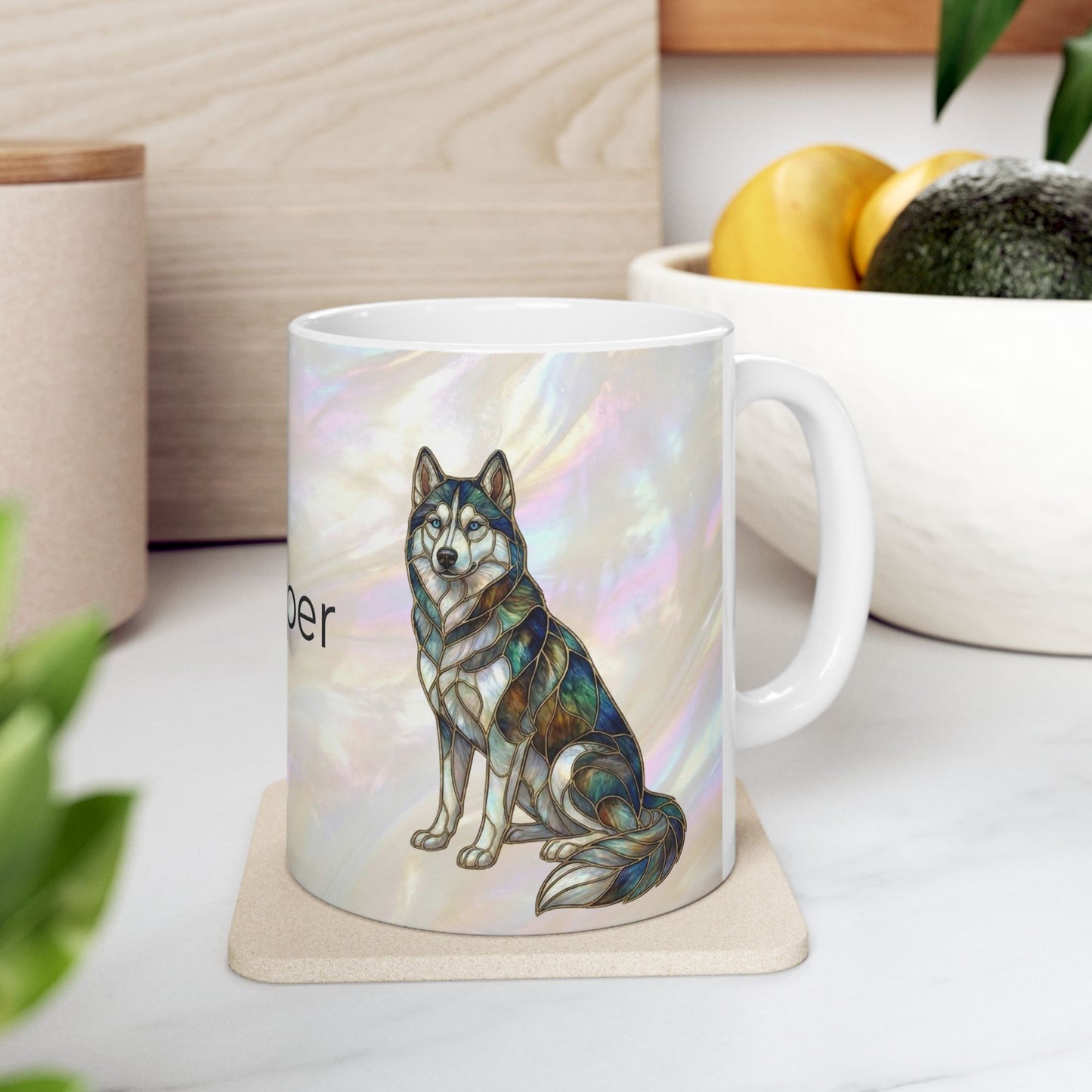 Personalized Husky Name Mug — Custom 'Cooper' Ceramic Coffee Cup (11oz/15oz) - 14524