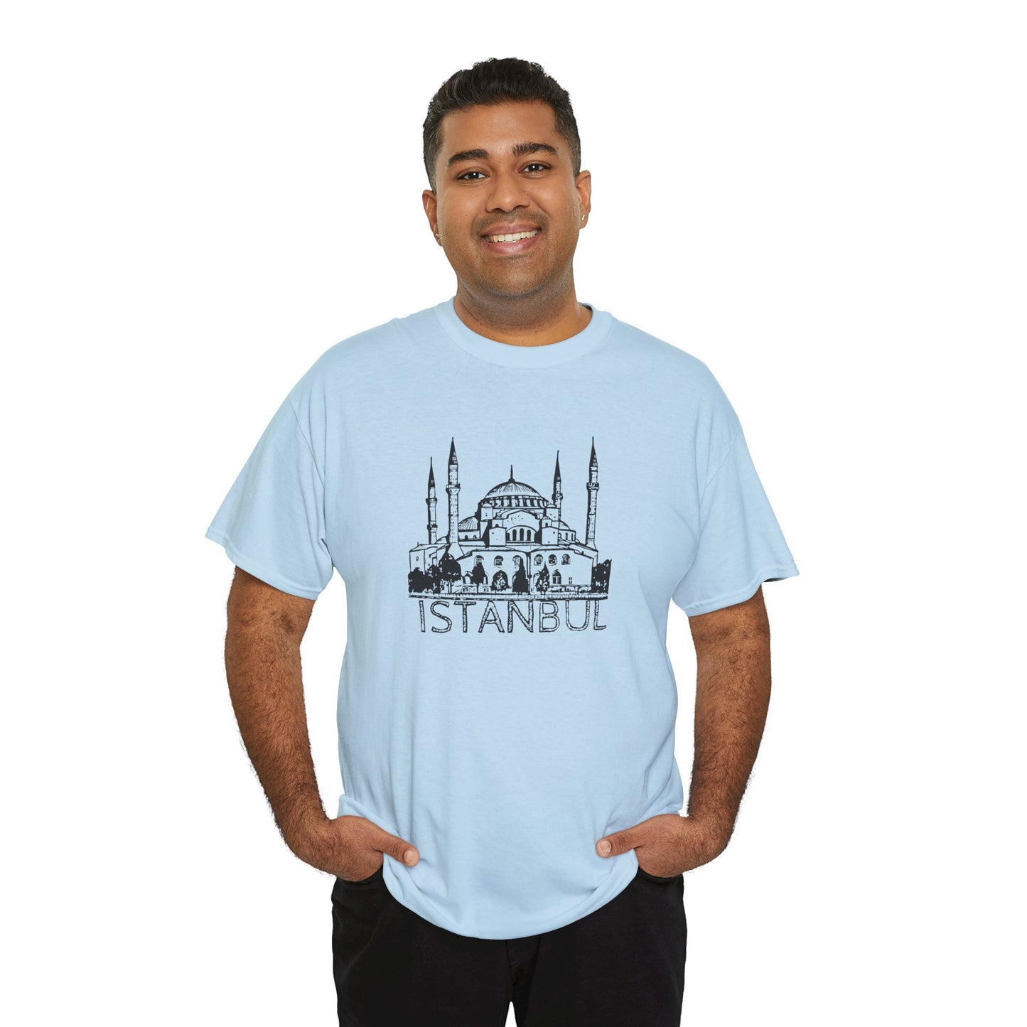 Istanbul Unisex Heavy Cotton Tee - Travel Inspired Apparel - 12007