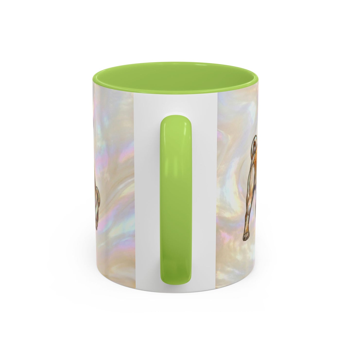 Personalized Pug Accent Coffee Mug –  Stained Glass Design (11/15oz) - 14547