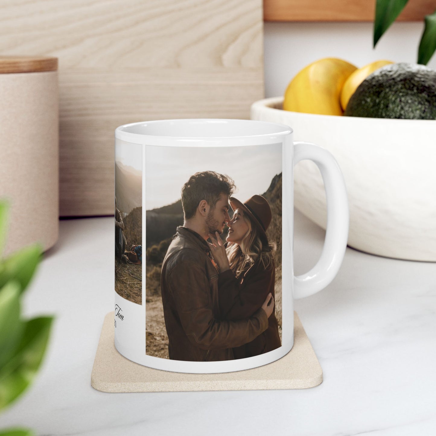 Julian & Tom, Couple's Photos, Customizable - Ceramic Mug, (11oz, 15oz) - 11030