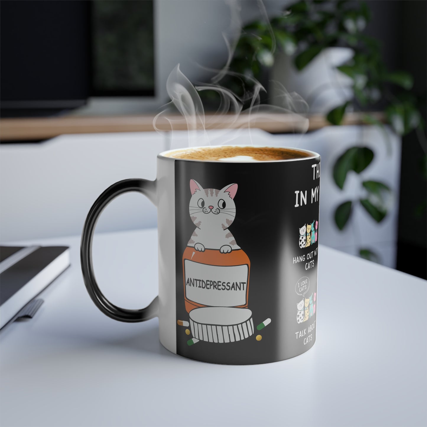 Things I Do In My Spare Time: It's All About My Cats - Color Morphing Mug, 11oz