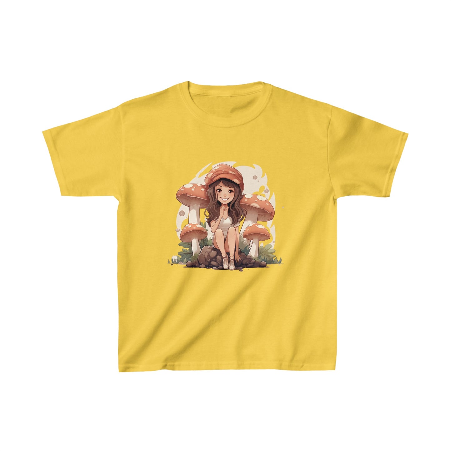 Adventures with Mushroom Girl - Kids Heavy Cotton™ Tee