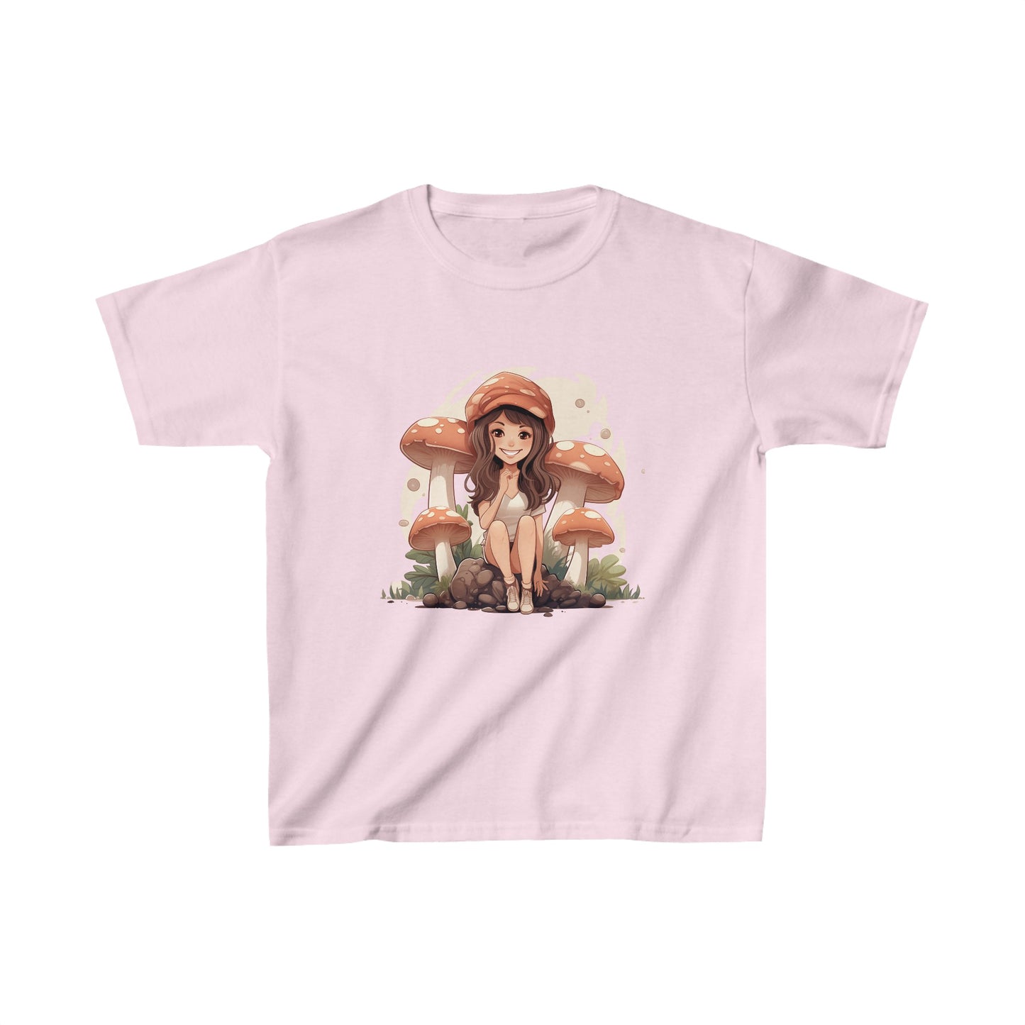 Adventures with Mushroom Girl - Kids Heavy Cotton™ Tee