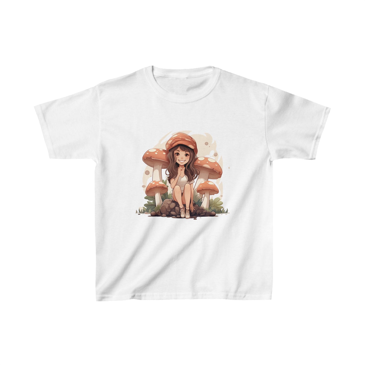 Adventures with Mushroom Girl - Kids Heavy Cotton™ Tee