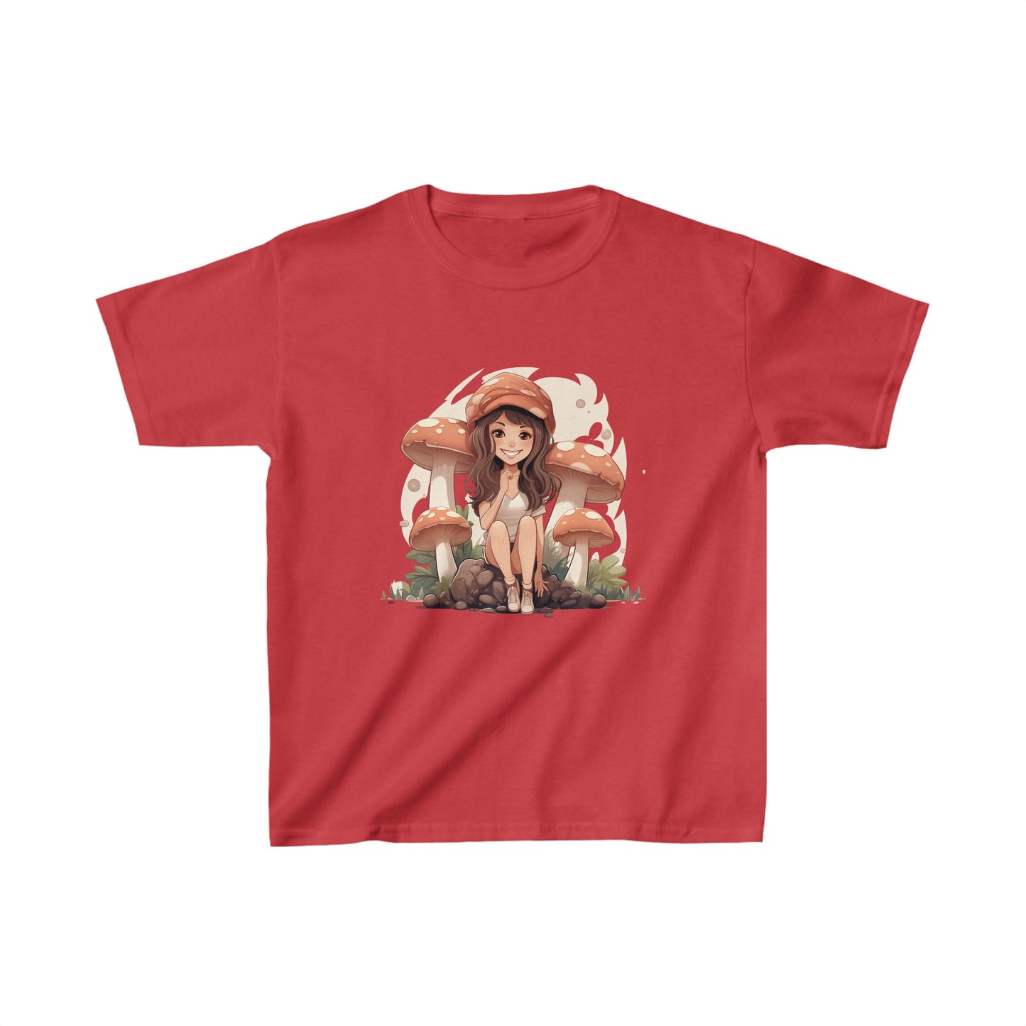 Adventures with Mushroom Girl - Kids Heavy Cotton™ Tee