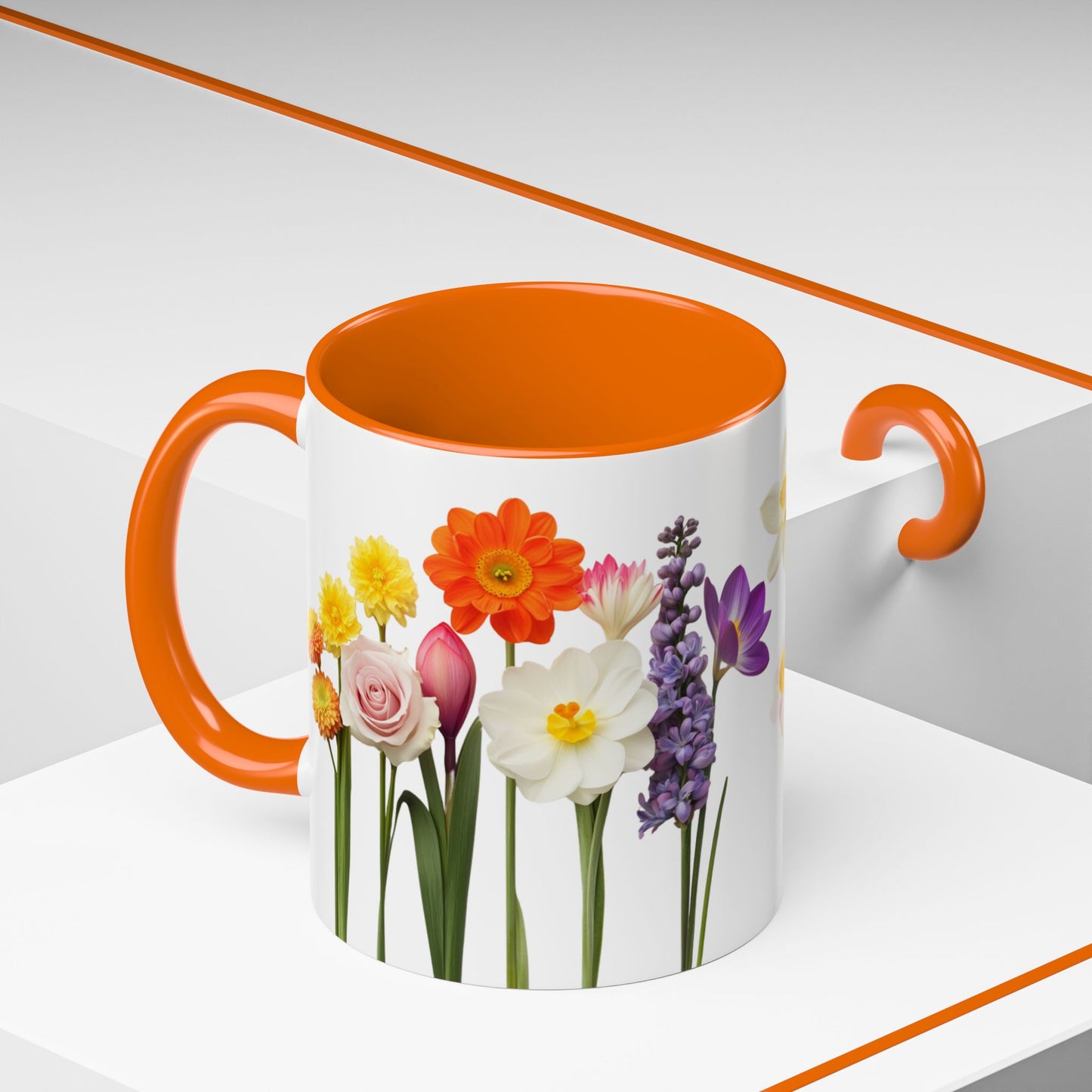 Bright Flowers - Accent Coffee Mug (11, 15oz) - 10400