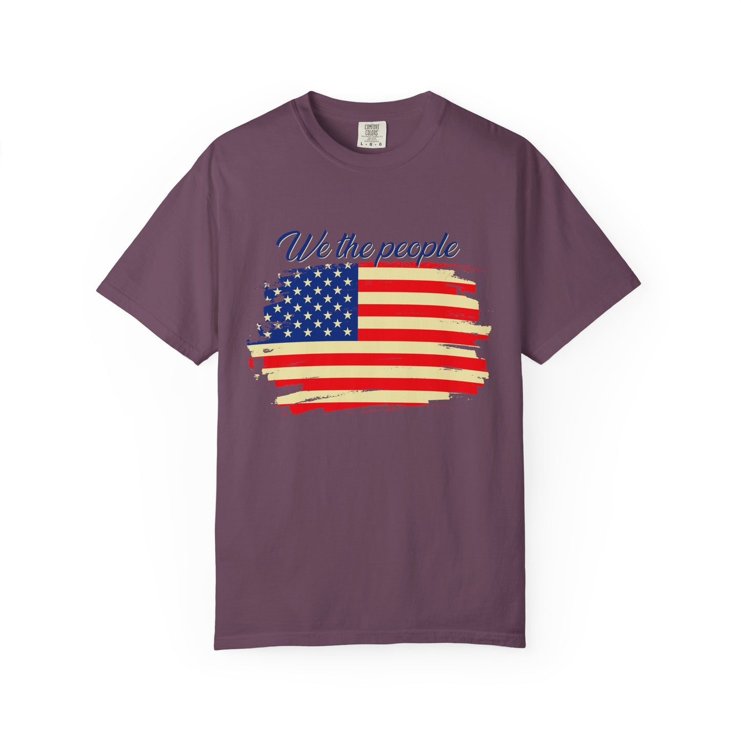 Patriotic Garment-Dyed T-Shirt - We the People, Independence Day Gift, Casual Wear, Constitution Day, Freedom Apparel - 13691