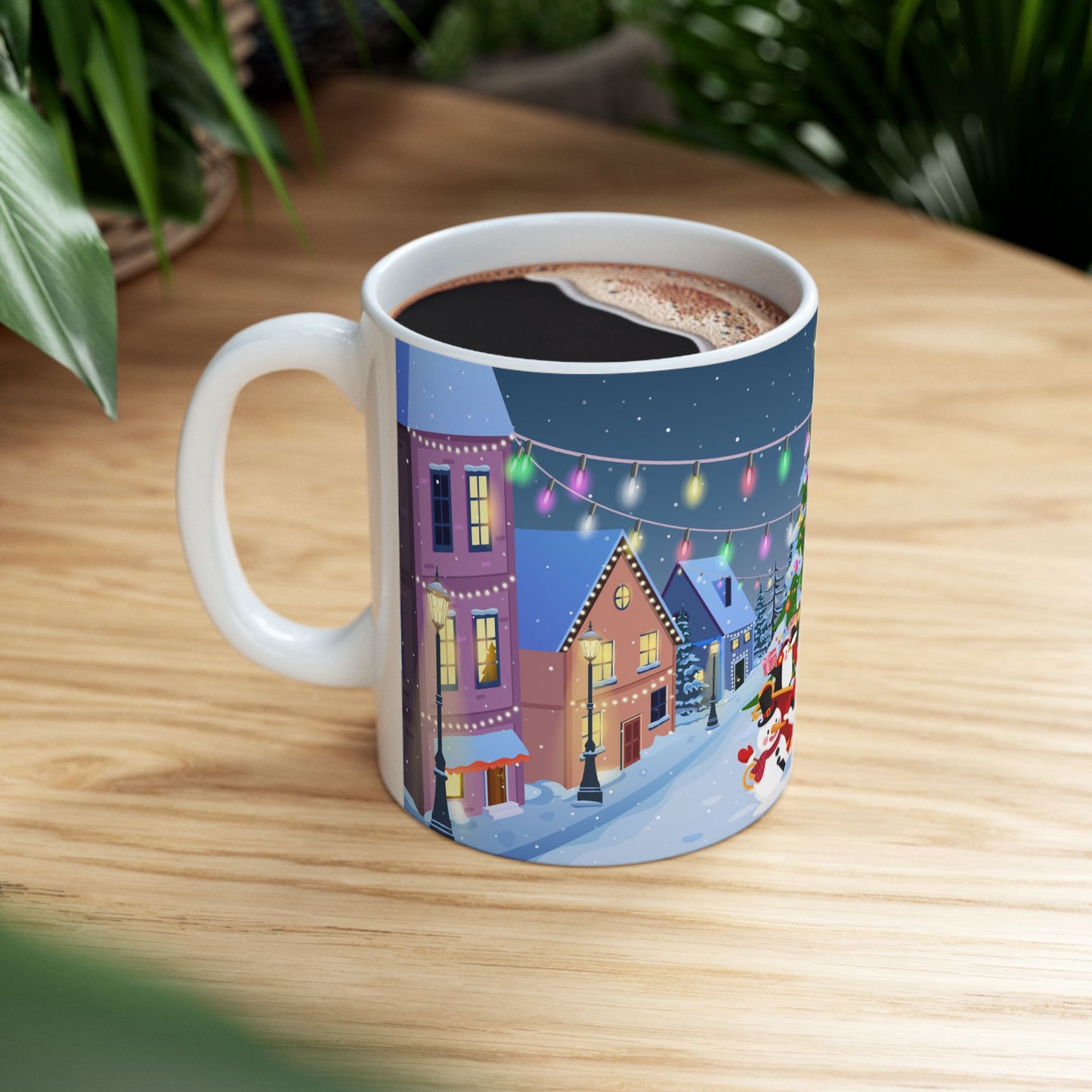 Christmas Night On the Street - Ceramic Mug, (11oz, 15oz) - 10452