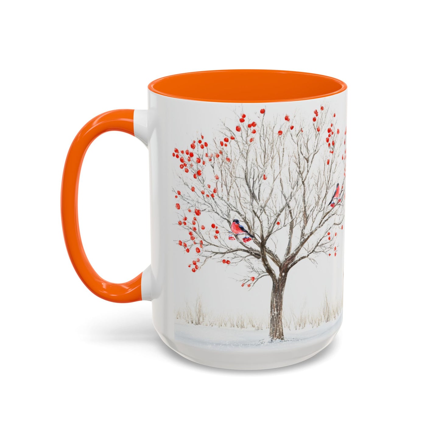 Winter Tree, Snowman & Puppy - Accent Coffee Mug (11, 15oz) - 10406