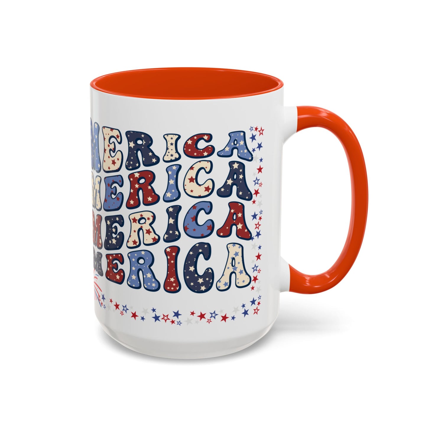 July 4, Red & Blue, Colorful Mugs, 11oz - 10590