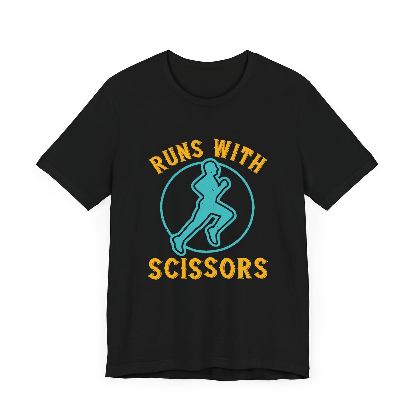 Run With Scissors - Unisex Jersey Short Sleeve Tee