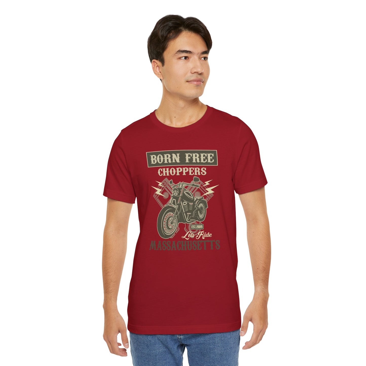 Born Free, Choppers,  Let's Ride - Unisex Jersey Short Sleeve Tee