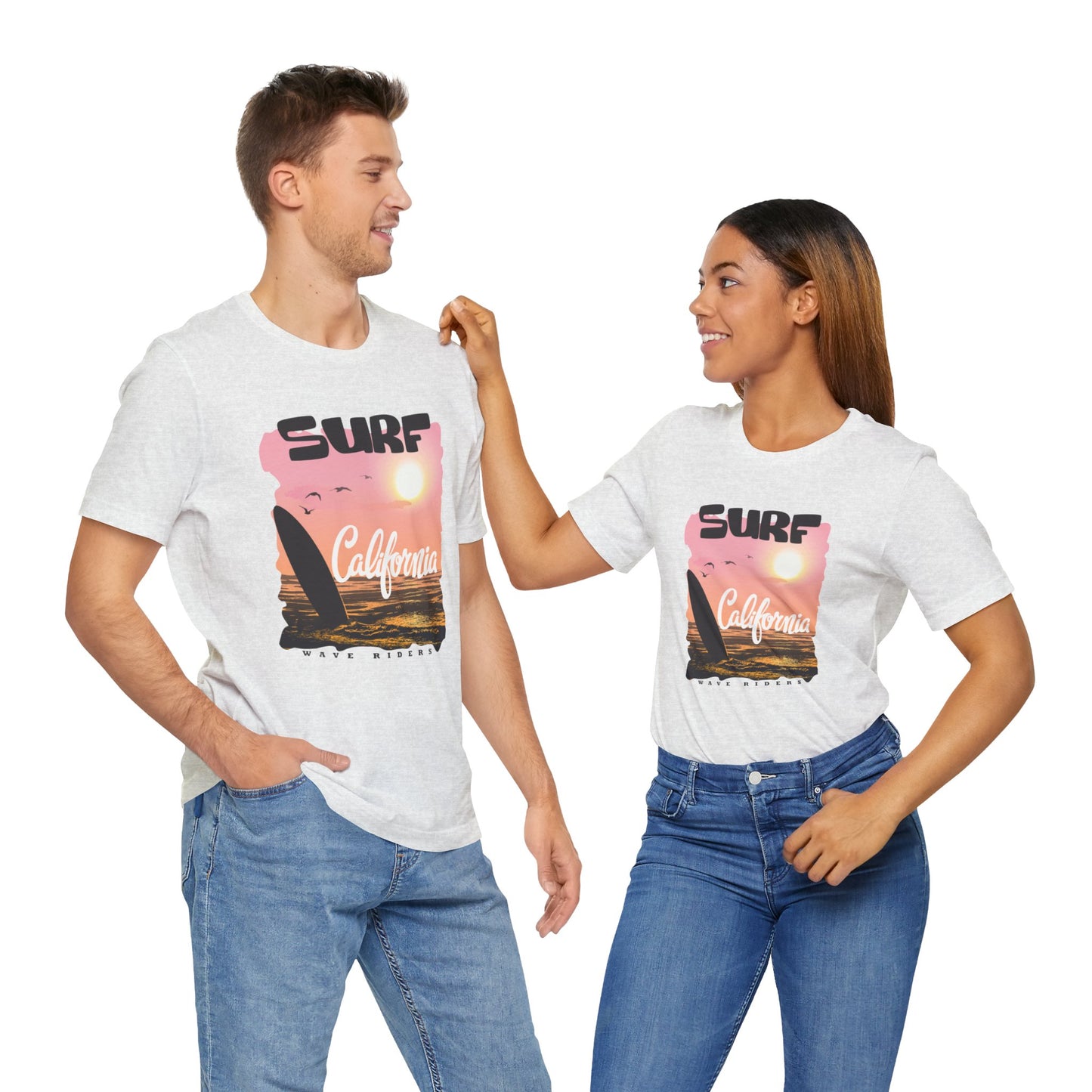 Surf California, Wave Riders - Unisex Jersey Short Sleeve Tee