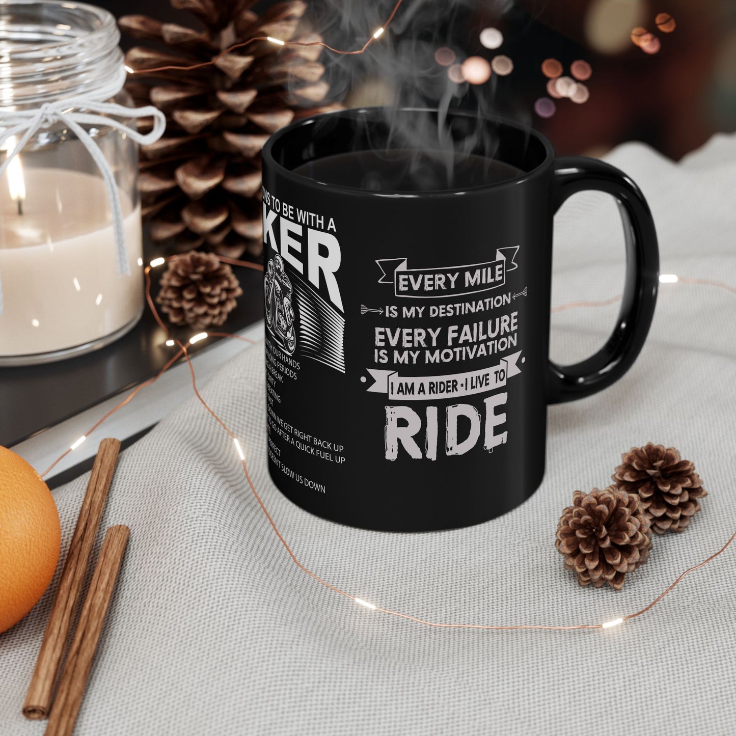 10 Reasons To Be With A Biker - Black Mug (11oz, 15oz)